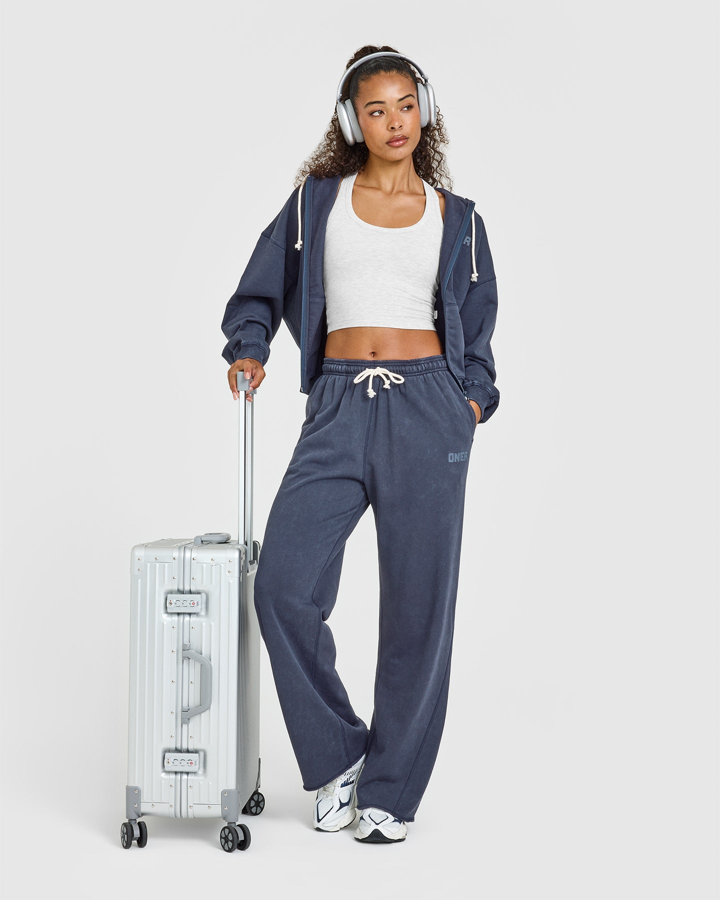 Raw Lounge Wide Leg Joggers | Washed True Blue - Image 3
