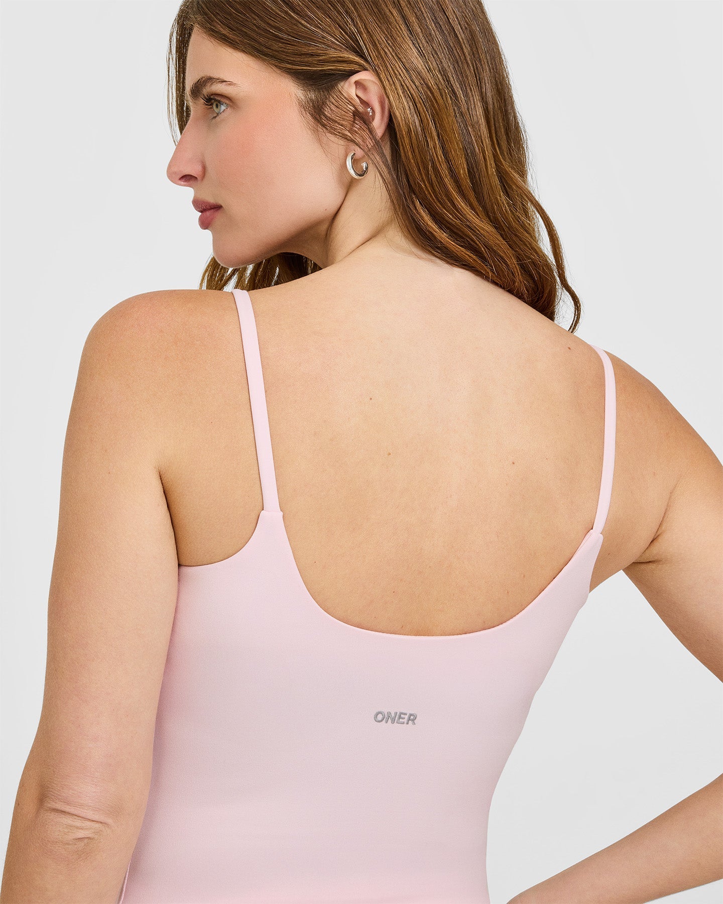 SoftMotion Strappy Vest with Built in Bra Shelf | Ballet Pink - Image 4