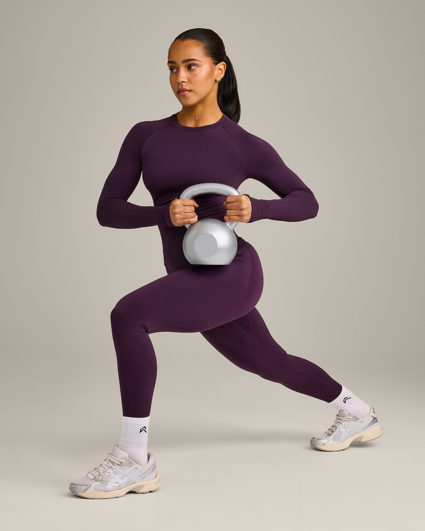 Oner Seamless Fitted Long Sleeve Regular Top | Light Blackberry Purple - Image 6