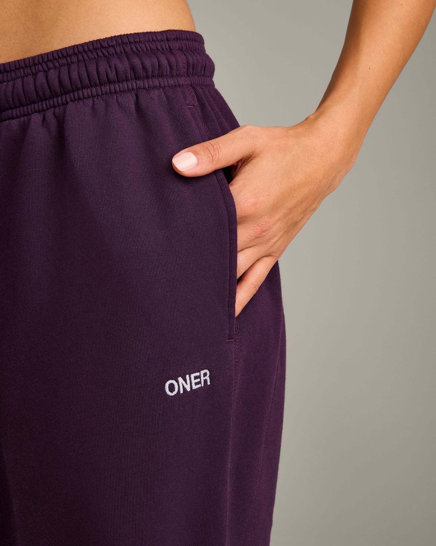 Raw Cut Lounge Wide Leg Joggers | Washed Blackberry Purple - Image 5