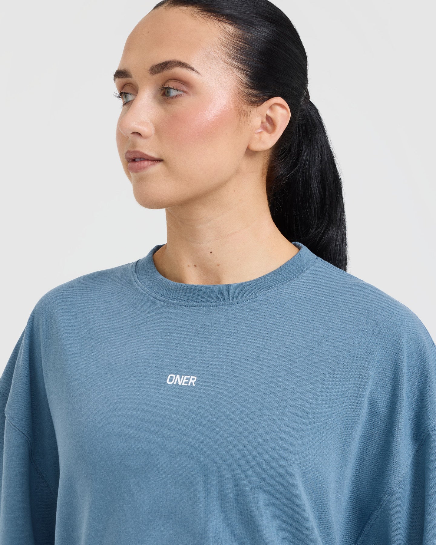 Classic Oner Graphic Longline T-Shirt | Moonstone Blue - Image 5