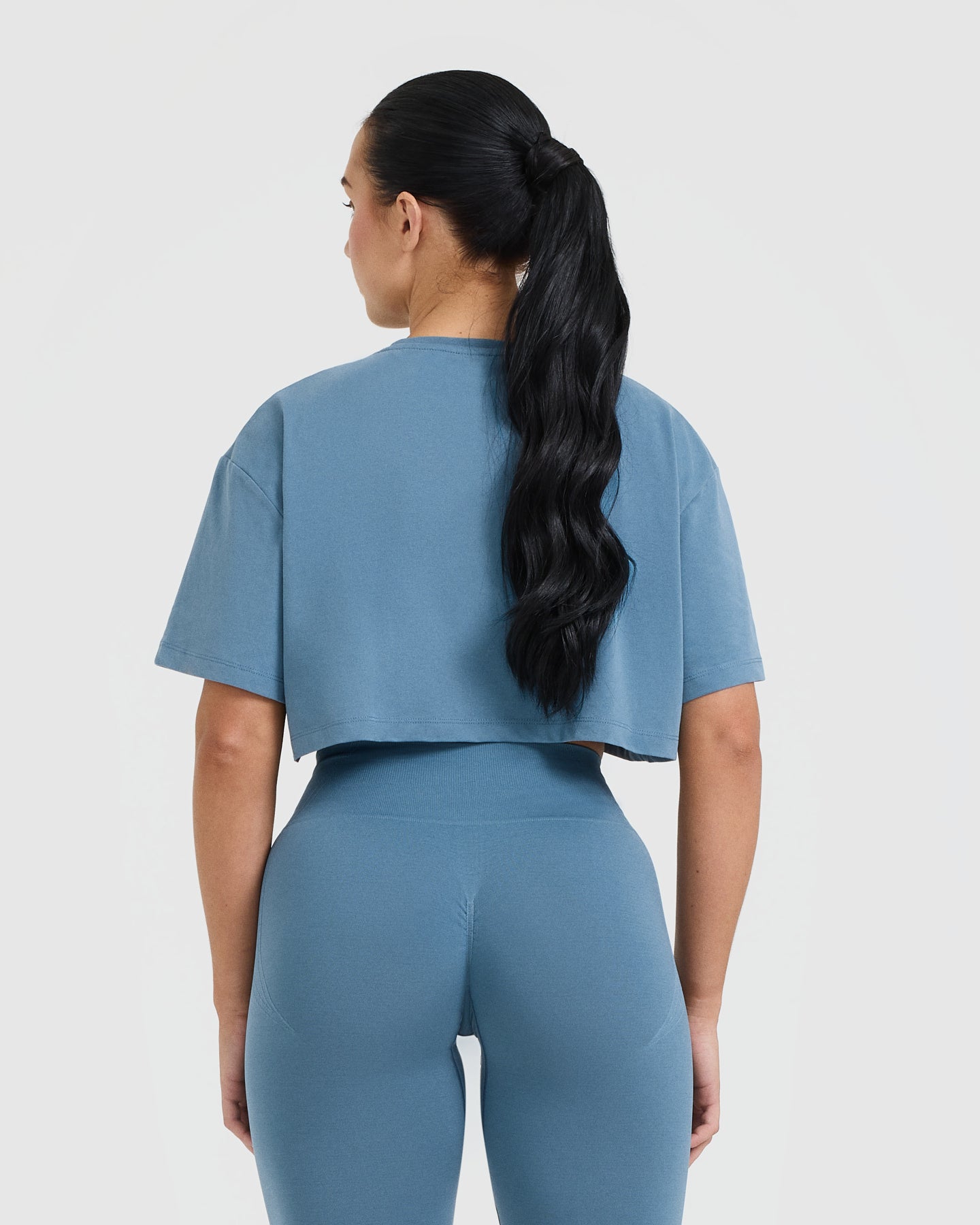 Alternative view of Classic Oner Graphic Crop Lightweight T-Shirt | Moonstone Blue