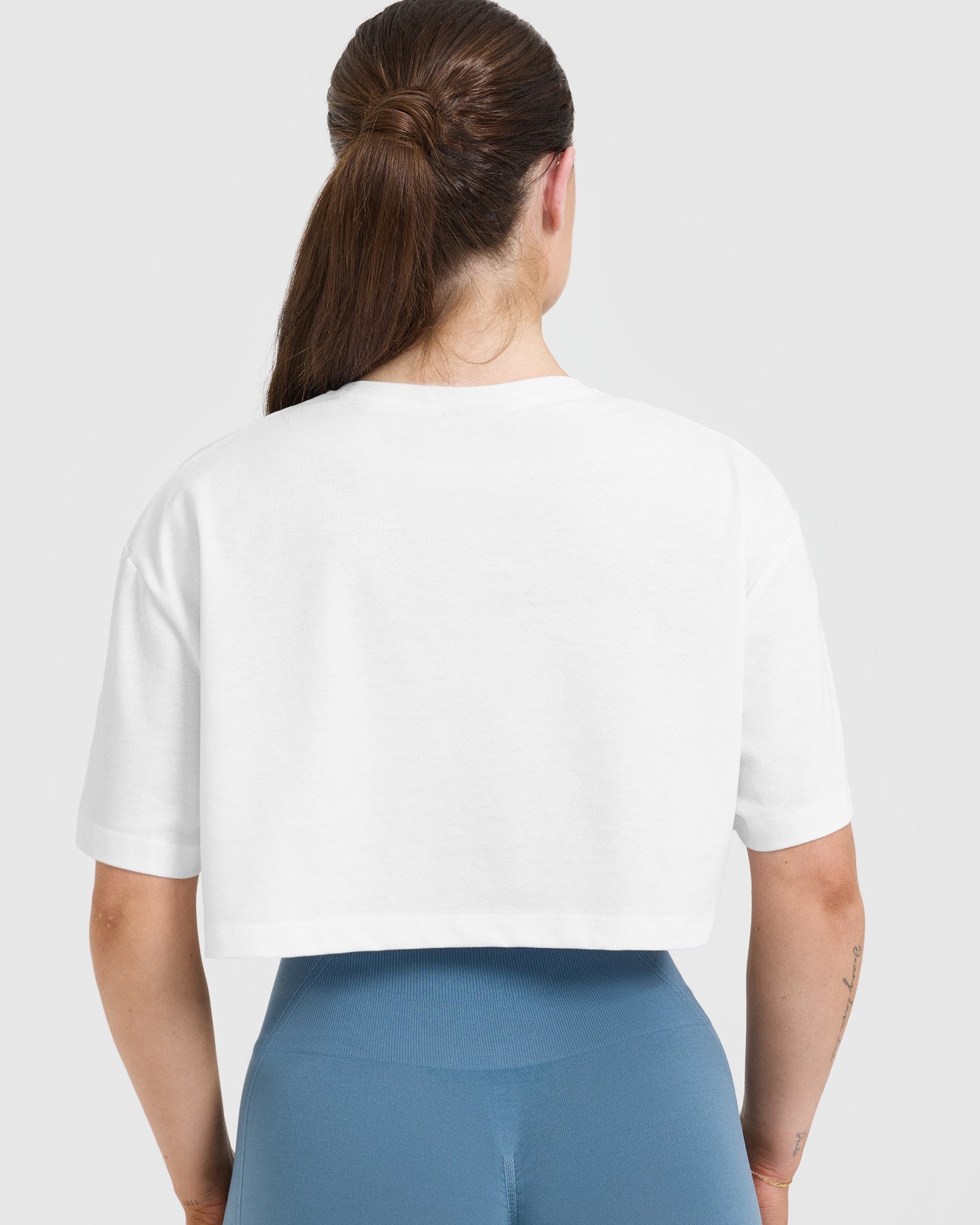 Classic Oner Graphic Crop Lightweight T-Shirt | White - Image 4