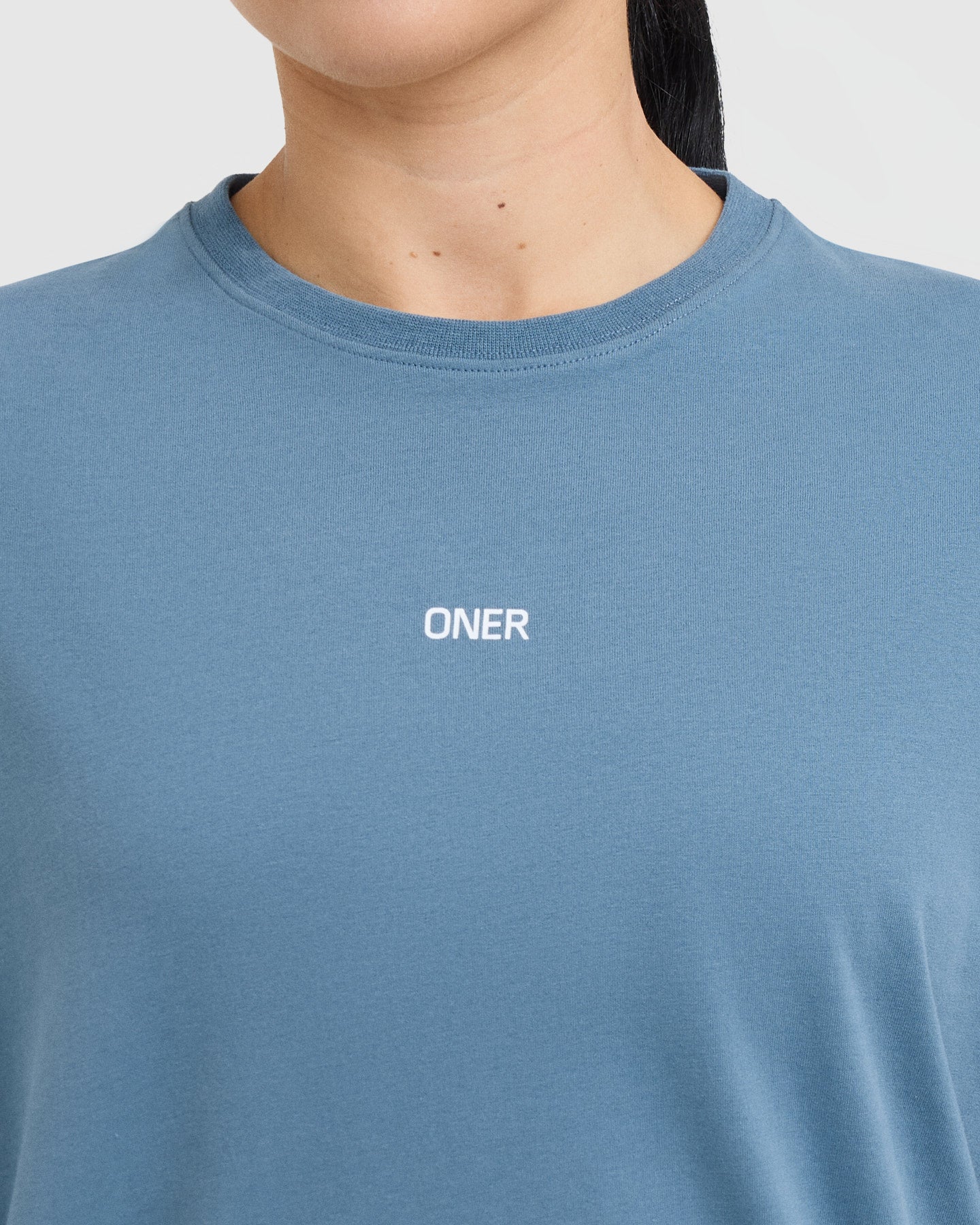 Classic Oner Graphic Oversized Lightweight T-Shirt | Moonstone Blue - Image 4
