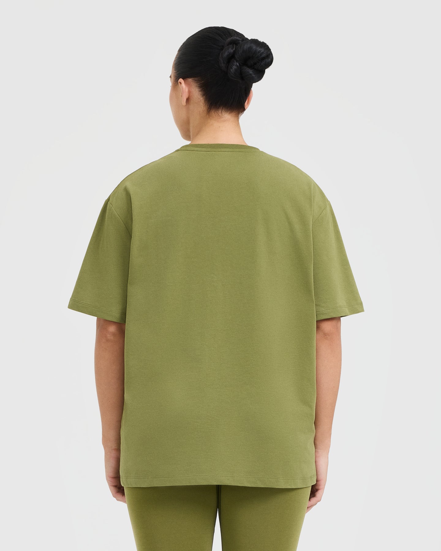 Alternative view of Classic Oner Graphic Oversized Lightweight T-Shirt | Olive Green