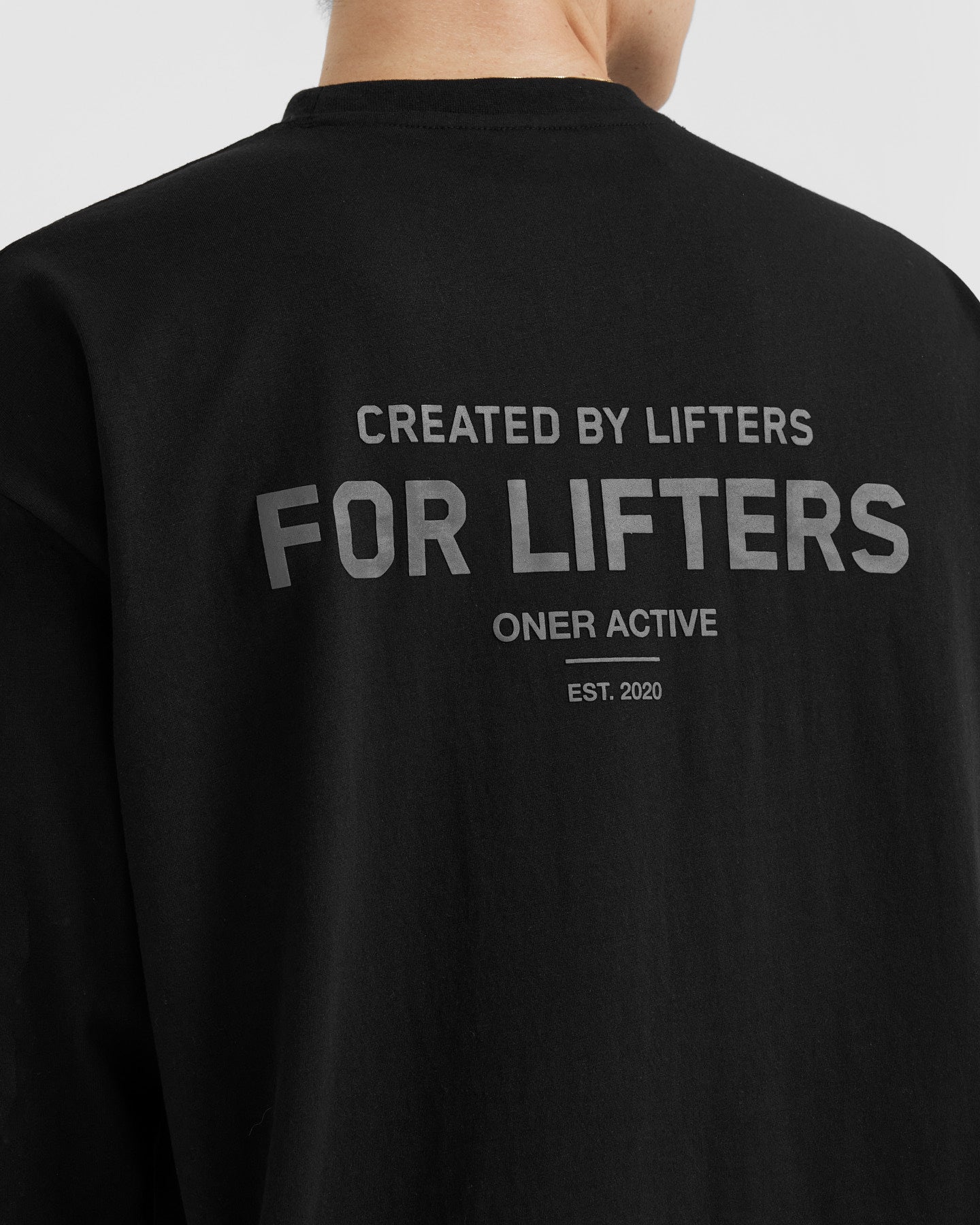 Classic Lifters Graphic Oversized Lightweight Long Sleeve Top | Black - Image 5