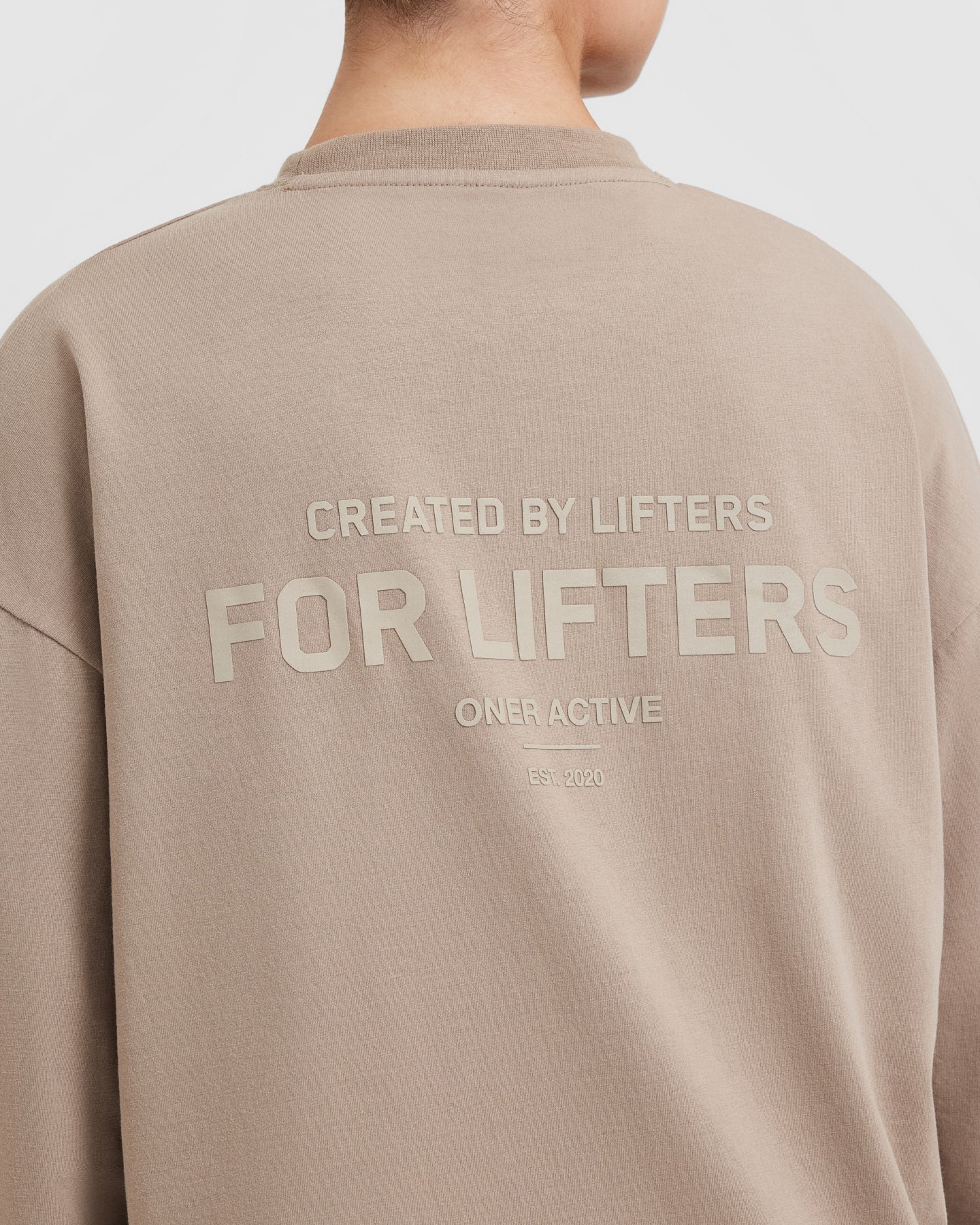 Classic Lifters Graphic Oversized Lightweight Long Sleeve Top | Sandstone - Image 5