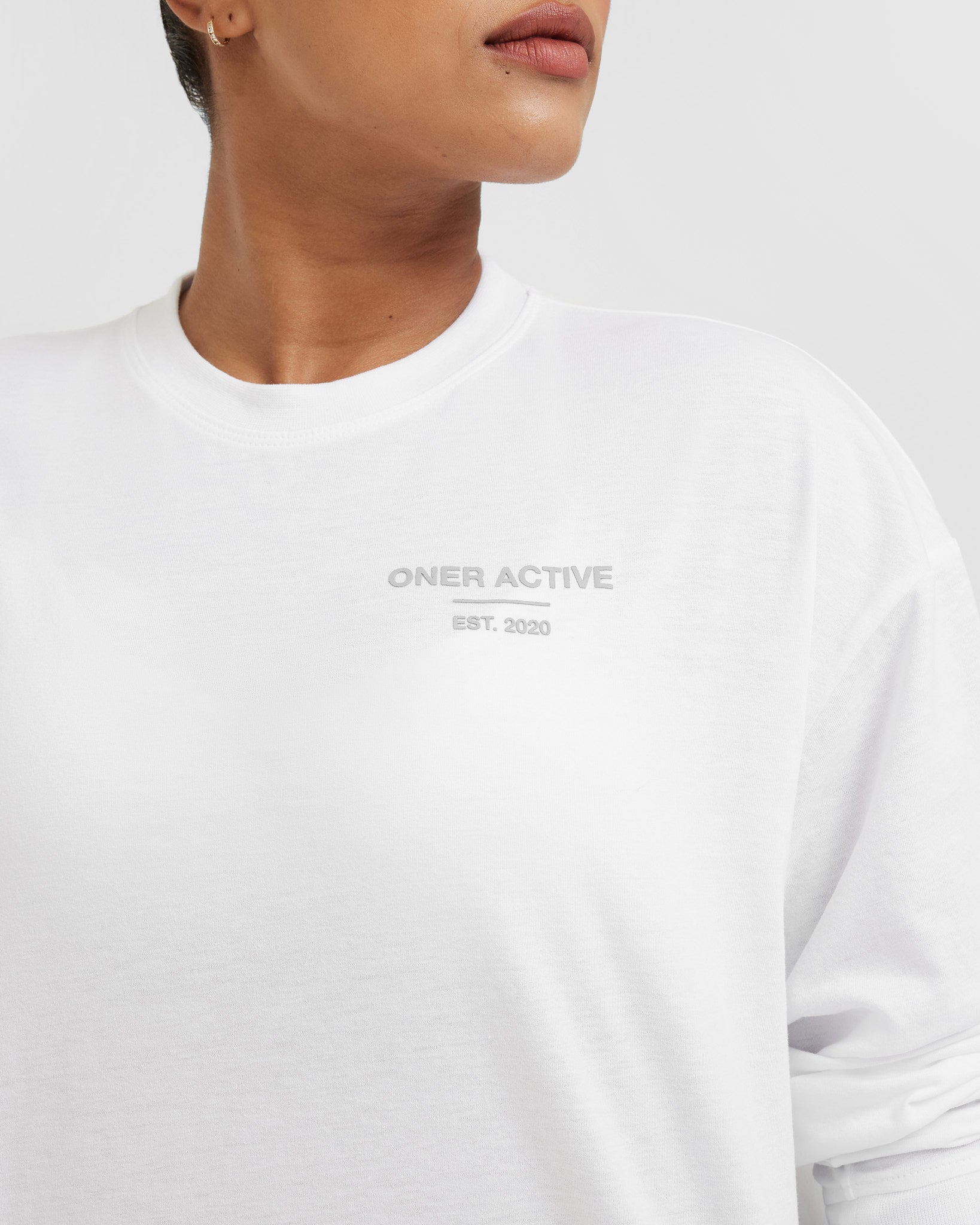 Classic Lifters Graphic Oversized Lightweight Long Sleeve Top | White - Image 4