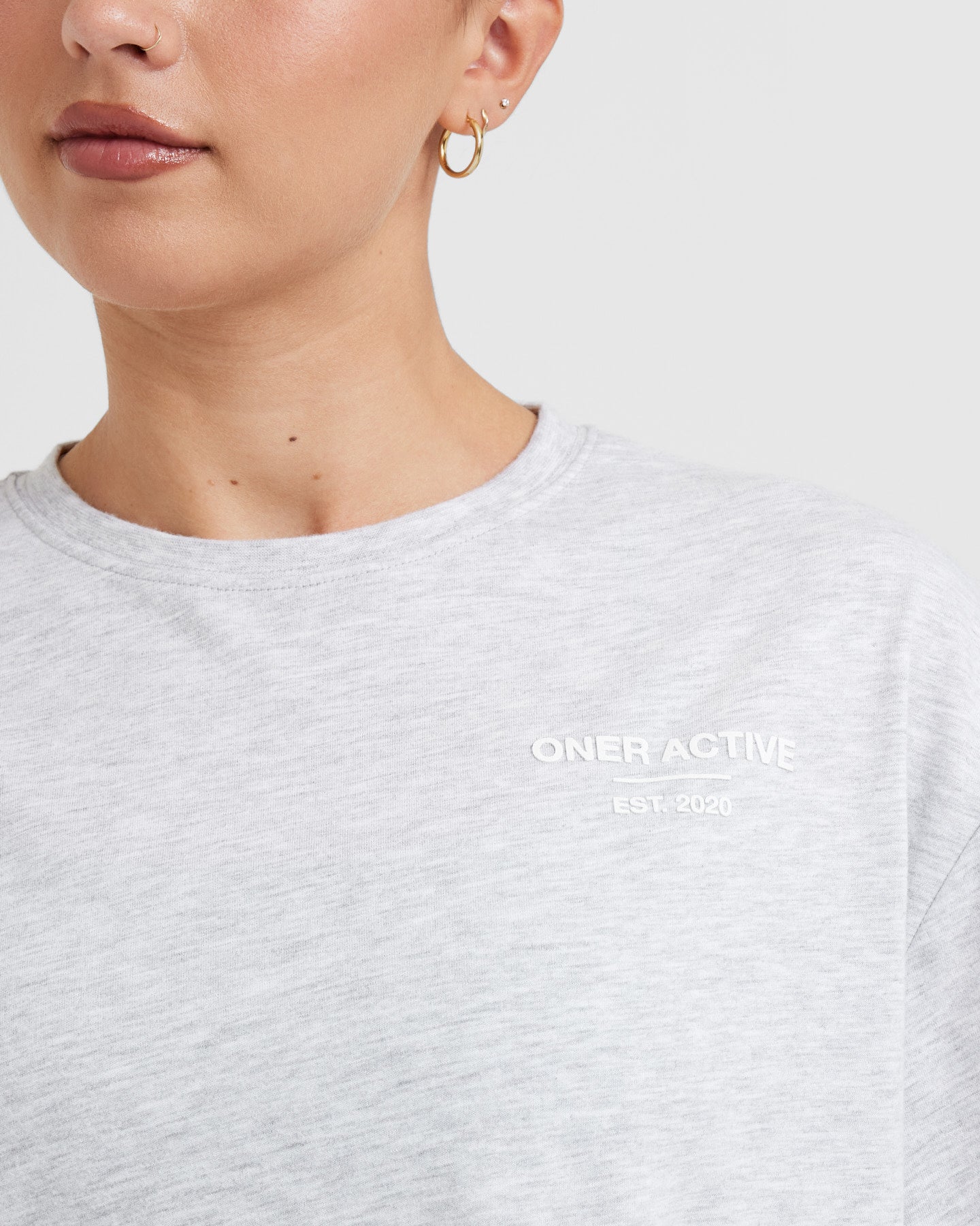 Classic Lifters Graphic Oversized Lightweight T-Shirt | Light Grey Marl - Image 4
