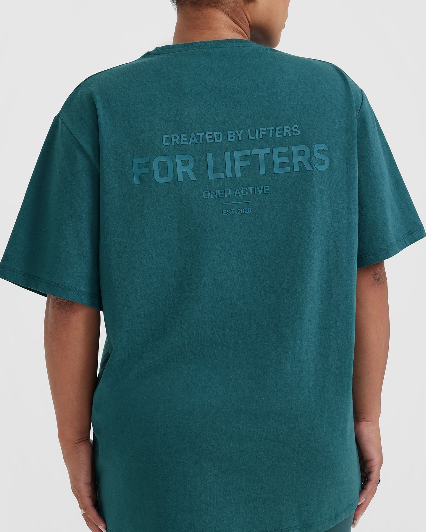 Classic Lifters Graphic Oversized Lightweight T-Shirt | Marine Teal - Image 5