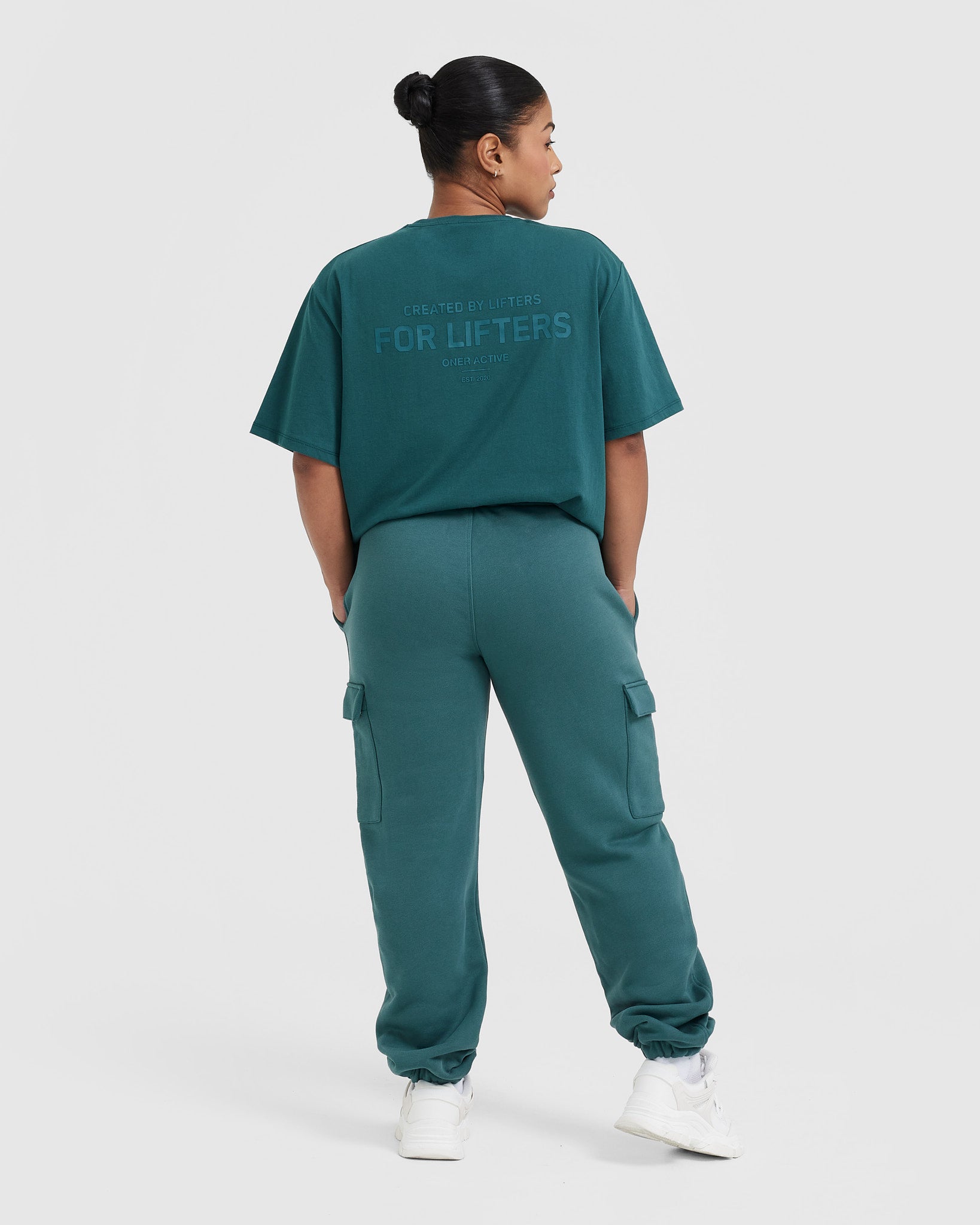 Classic Lifters Graphic Oversized Lightweight T-Shirt | Marine Teal - Image 6