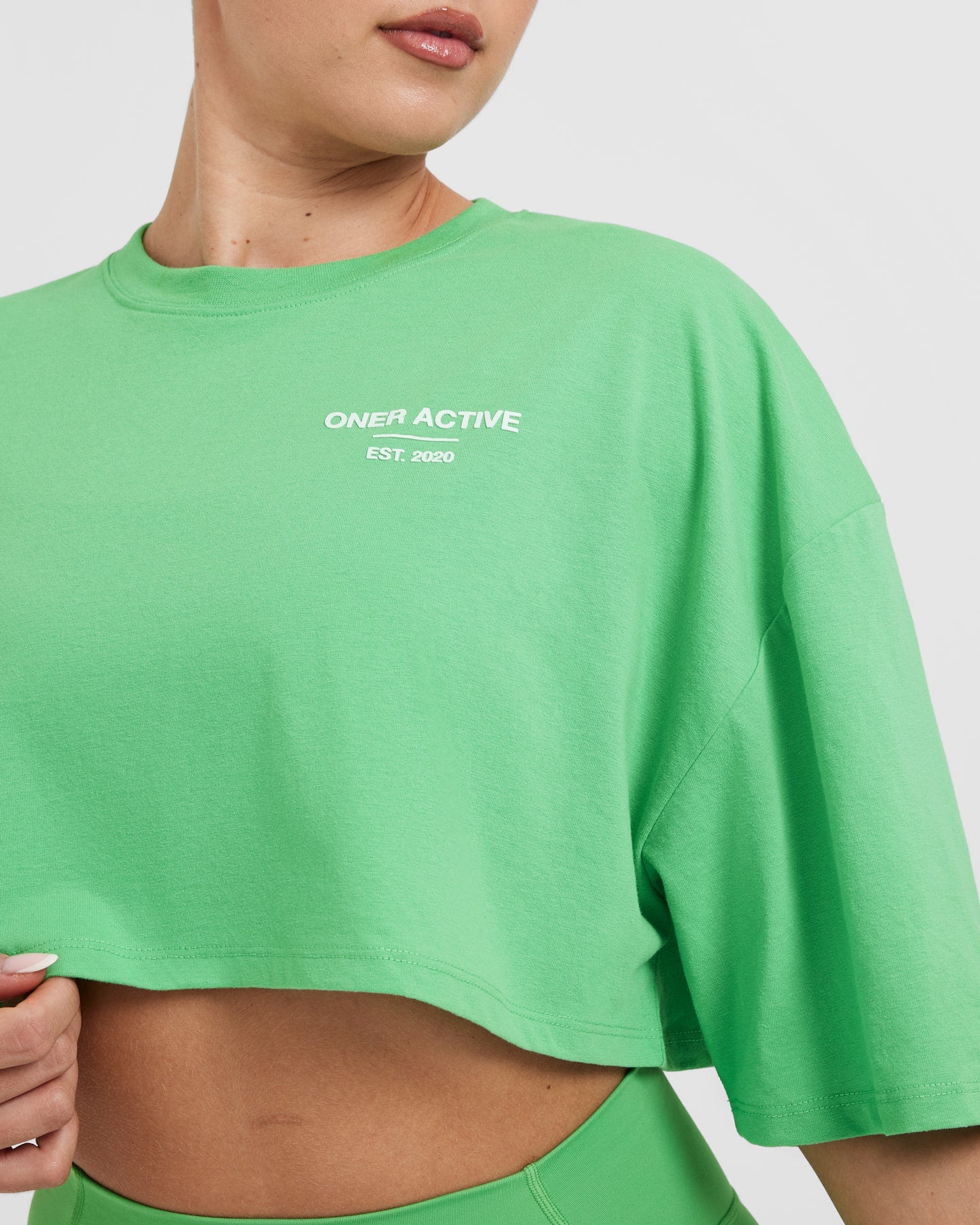 Classic Lifters Graphic Relaxed Crop Lightweight T-Shirt | Jade - Image 5