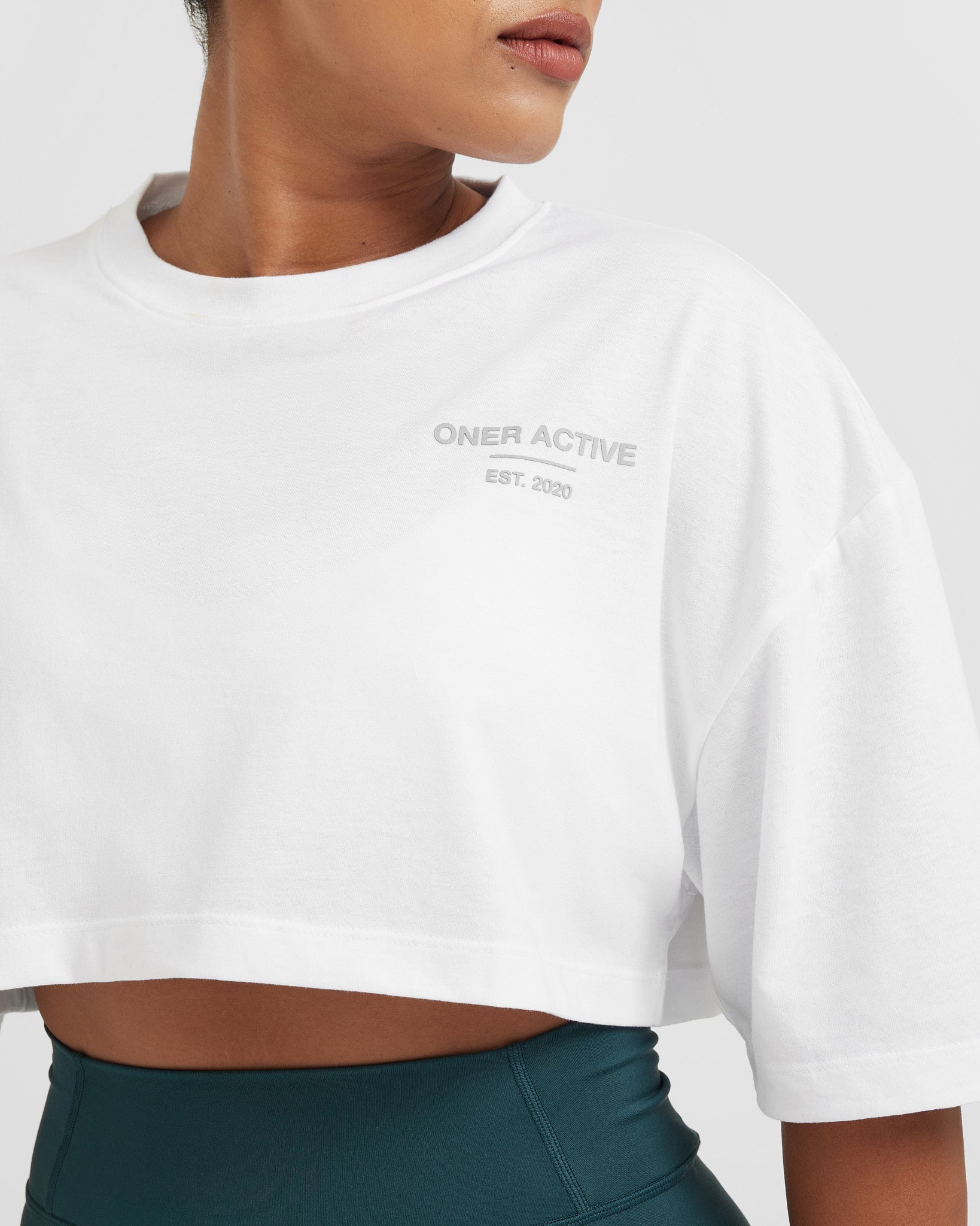 Classic Lifters Graphic Relaxed Crop Lightweight T-Shirt | White - Image 4