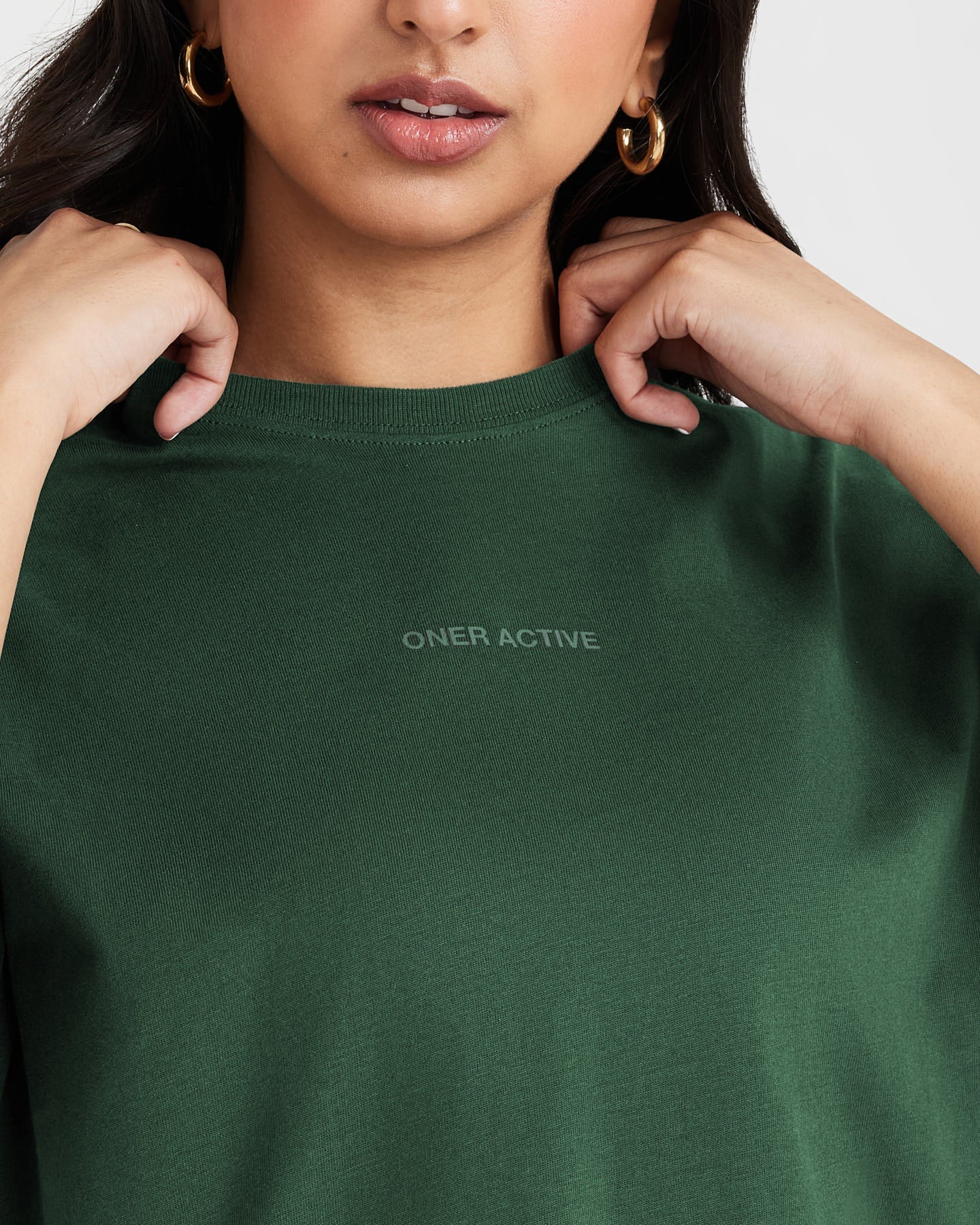 Classic Mirror Graphic Oversized T-Shirt | Washed Evergreen - Image 4