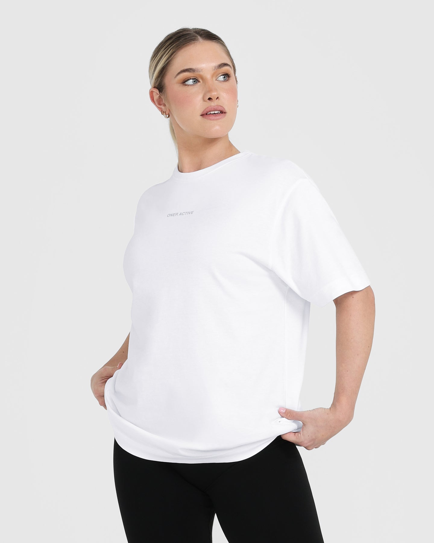 Classic Mirror Graphic Oversized T-Shirt | White - Image 3