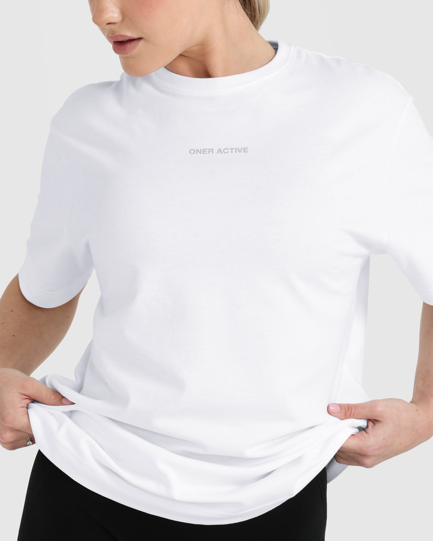 Classic Mirror Graphic Oversized T-Shirt | White - Image 4