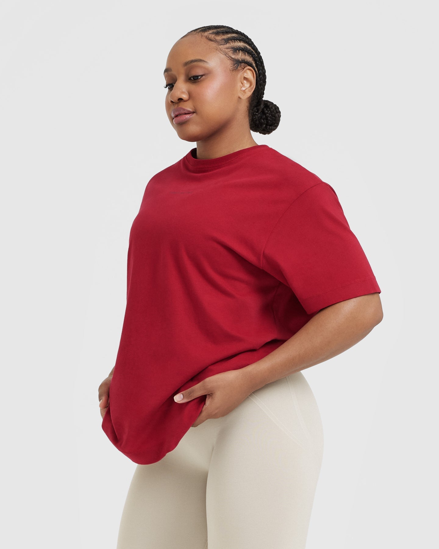 Classic Mirror Graphic Oversized T-Shirt | Washed Red Wine - Image 3