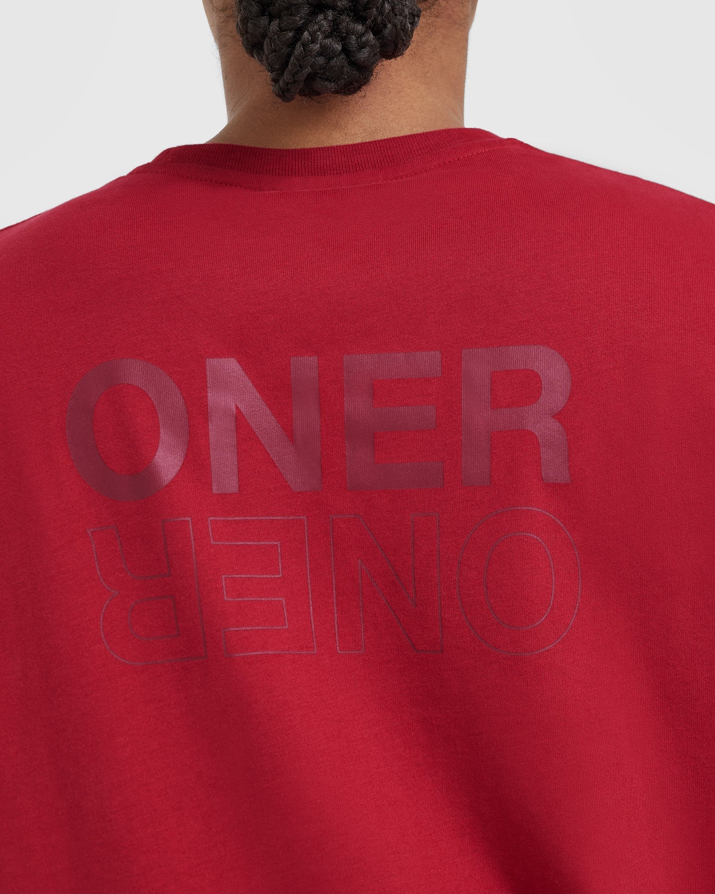 Classic Mirror Graphic Oversized T-Shirt | Washed Red Wine - Image 5