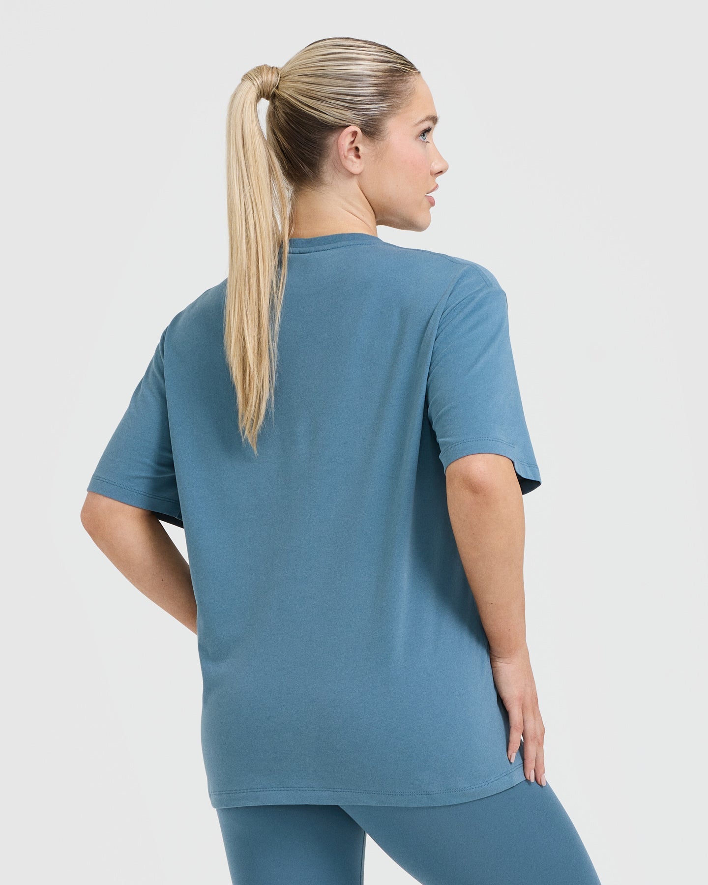 Alternative view of Classic Oversized Lightweight T-Shirt | Moonstone Blue