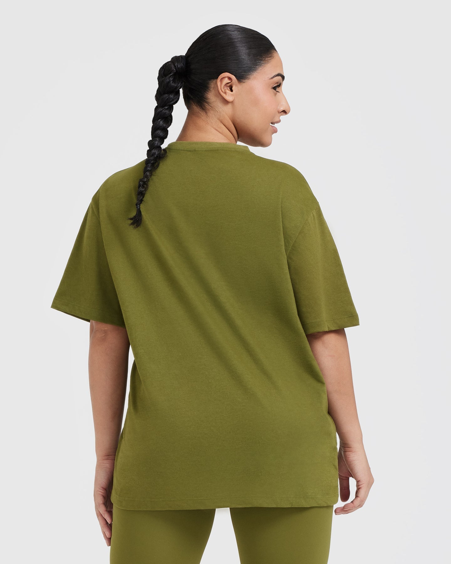 Alternative view of Classic Oversized Lightweight T-Shirt | Olive Green