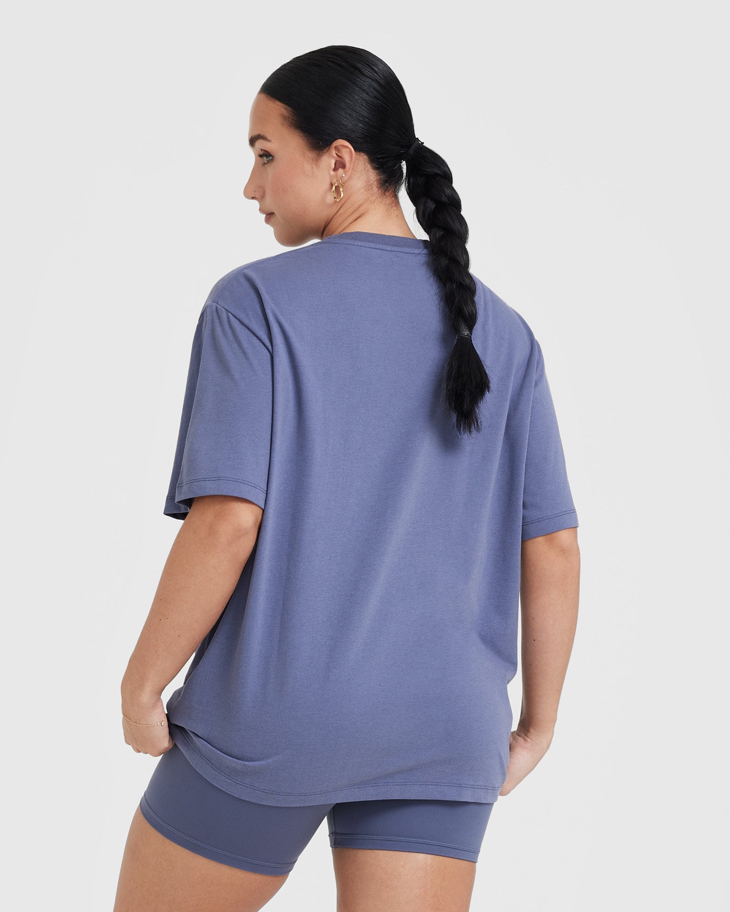 Alternative view of Classic Oversized Lightweight T-Shirt | Washed Slate Blue