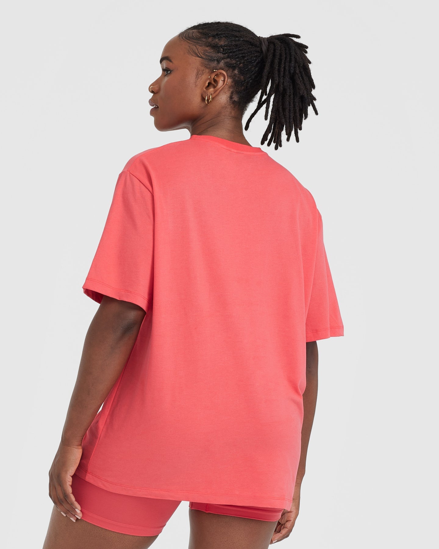 Alternative view of Classic Oversized Lightweight T-Shirt | Washed Sweet Red
