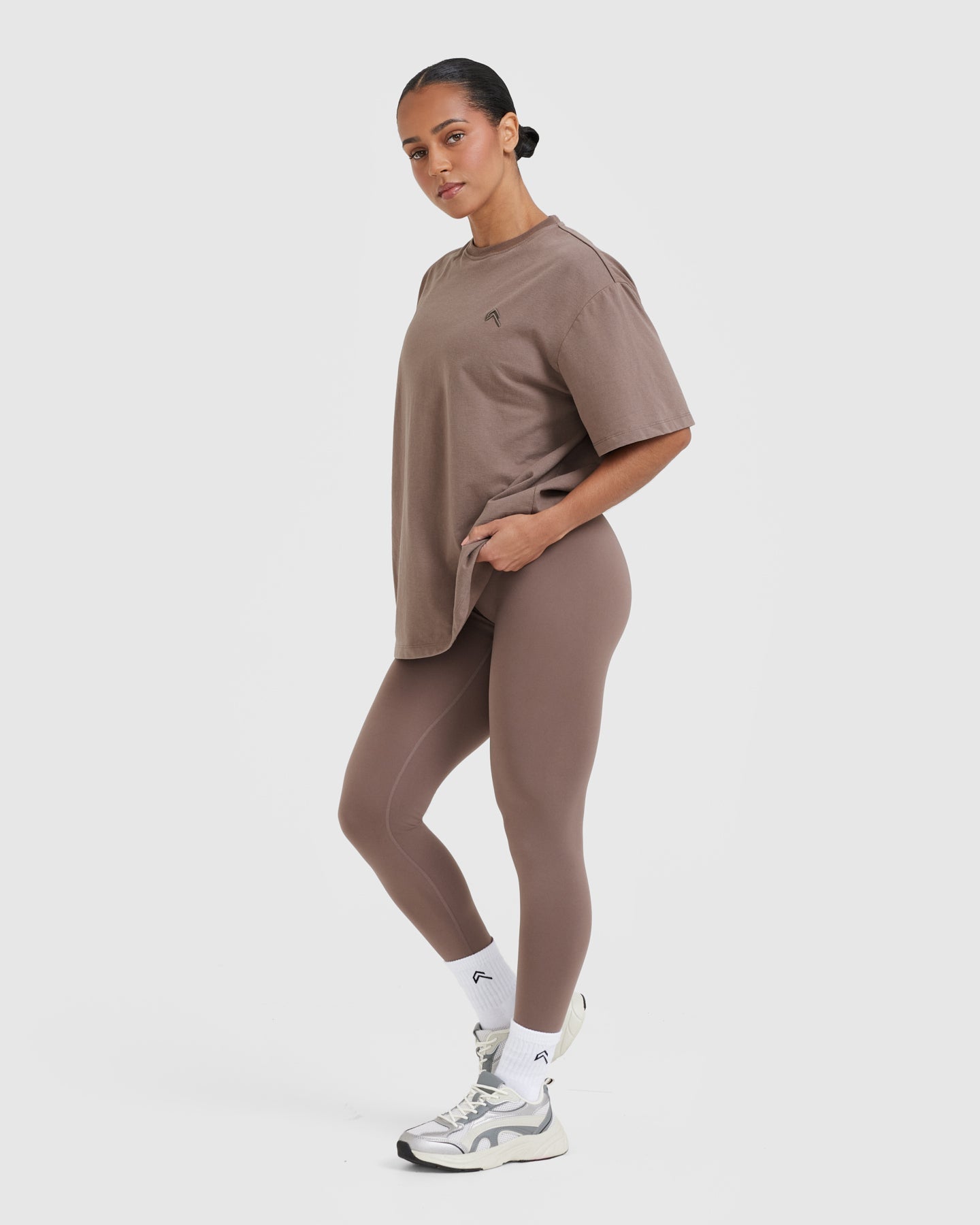 Classic Oversized Lightweight T-Shirt | Cool Brown - Image 3
