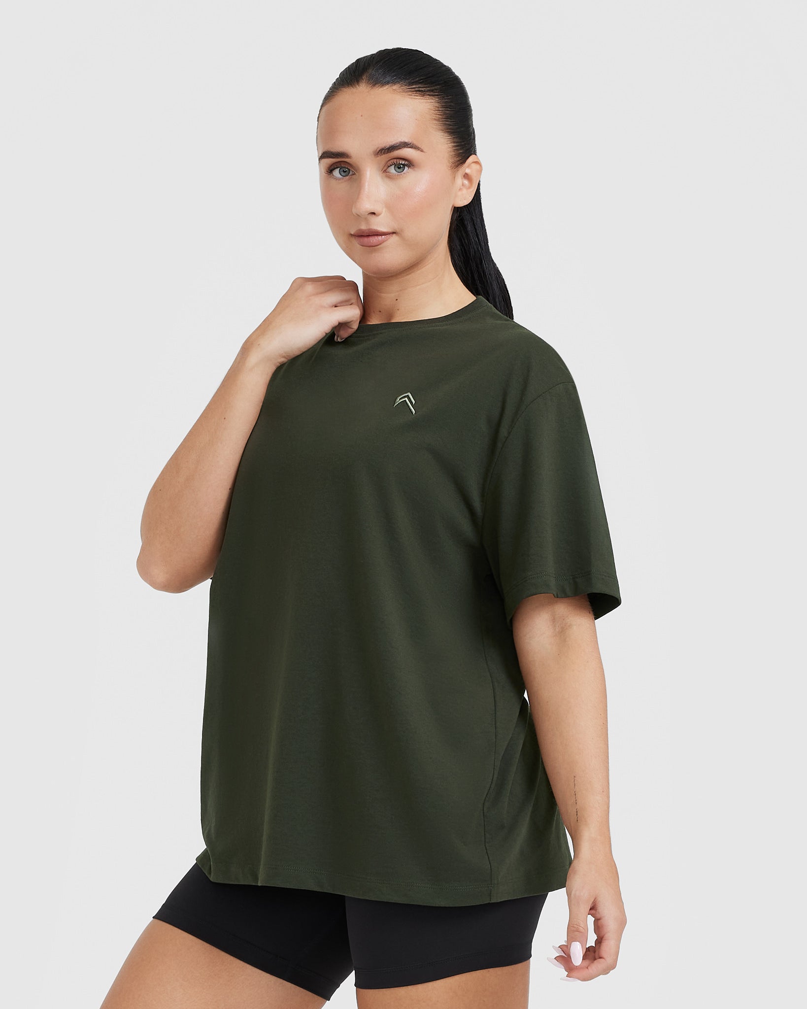 Classic Oversized Lightweight T-Shirt | Khaki - Image 3