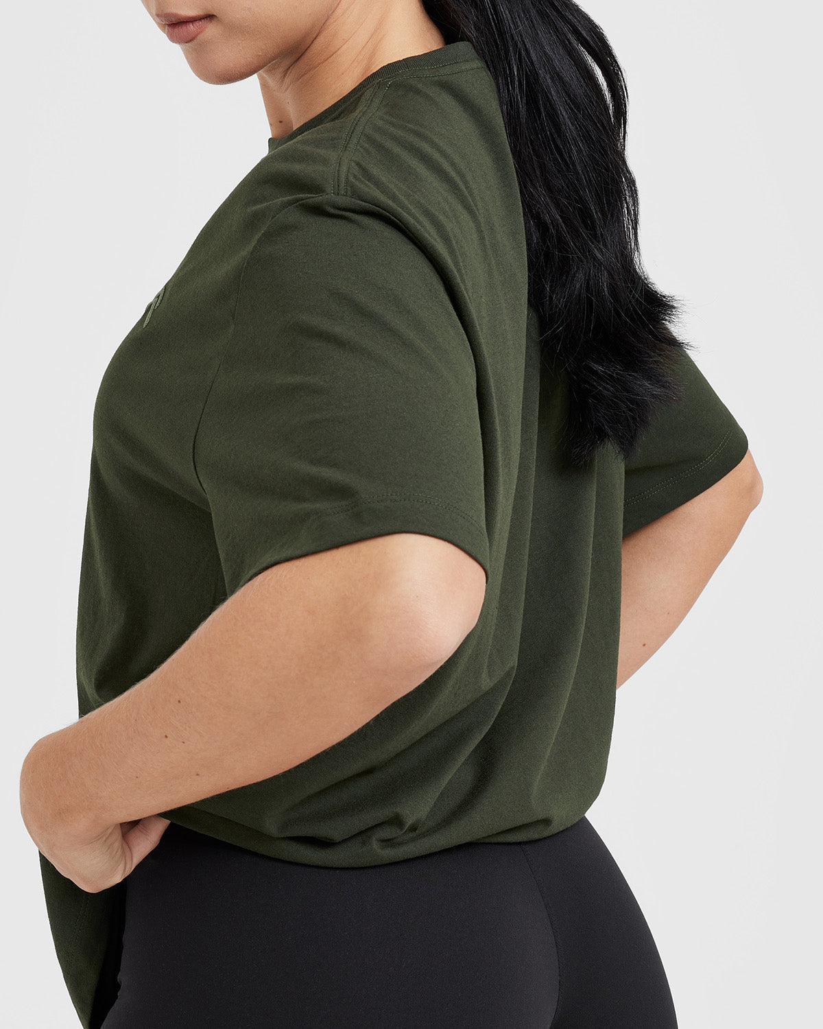 Classic Oversized Lightweight T-Shirt | Khaki - Image 5