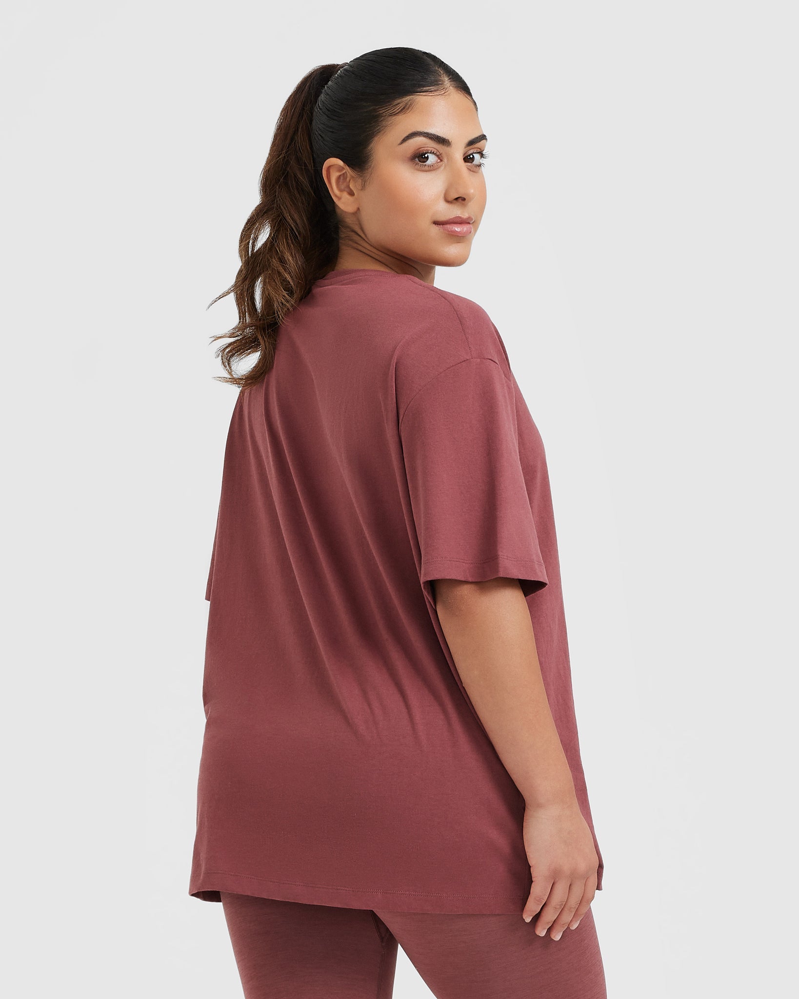 Alternative view of Classic Oversized Lightweight T-Shirt | Berry