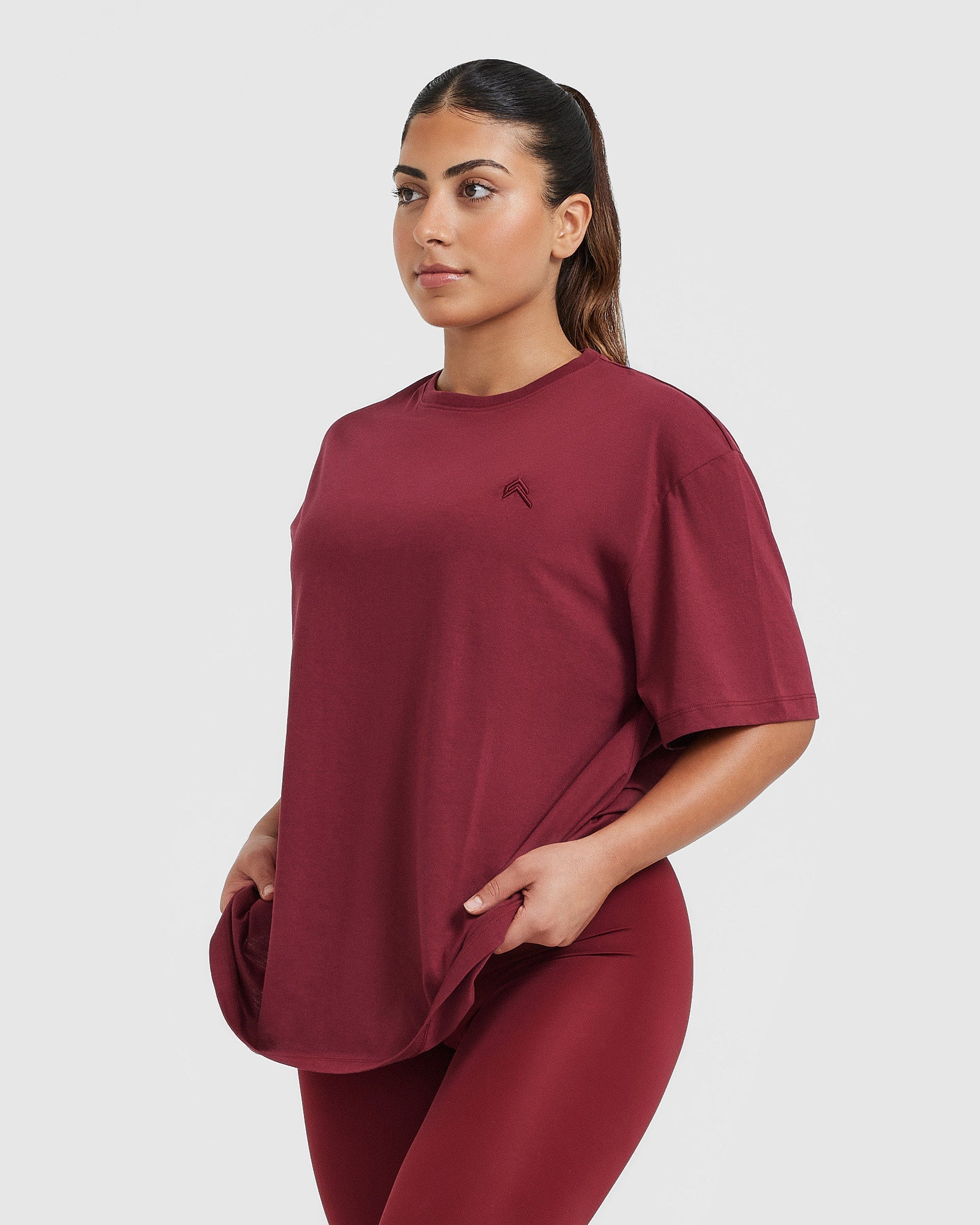 Classic Oversized Lightweight T-Shirt | Burnt Cherry - Image 3