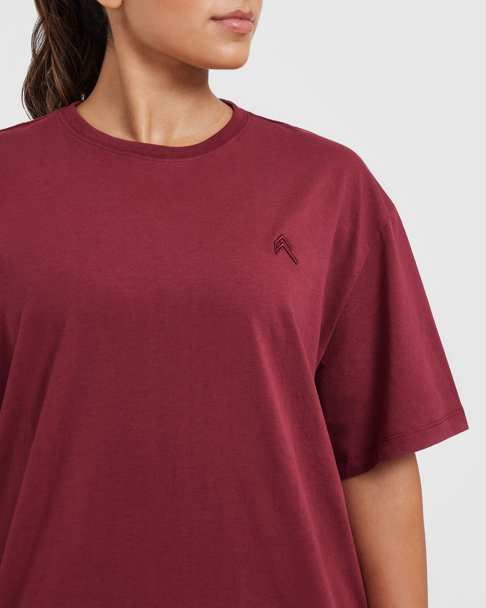 Classic Oversized Lightweight T-Shirt | Burnt Cherry - Image 4