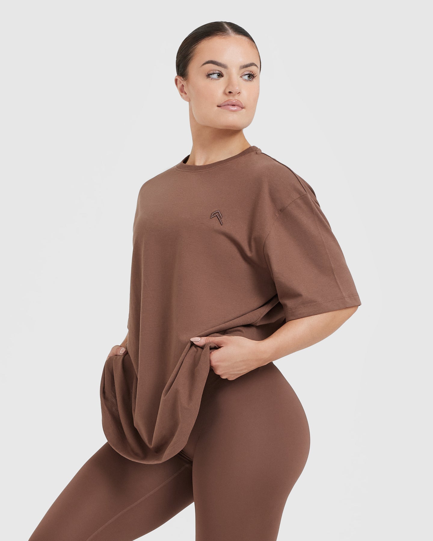 Classic Oversized Lightweight T-Shirt | Chestnut - Image 3