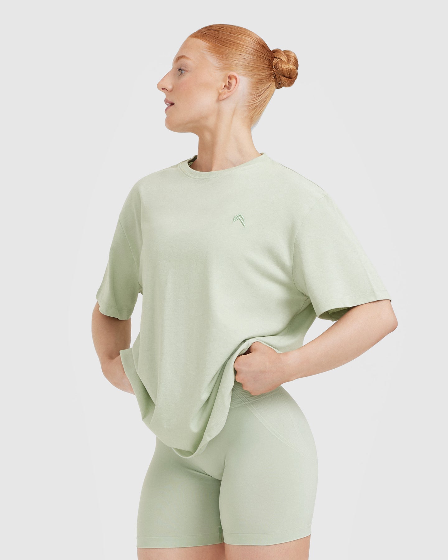 Classic Oversized Lightweight T-Shirt | Tea Green - Image 3
