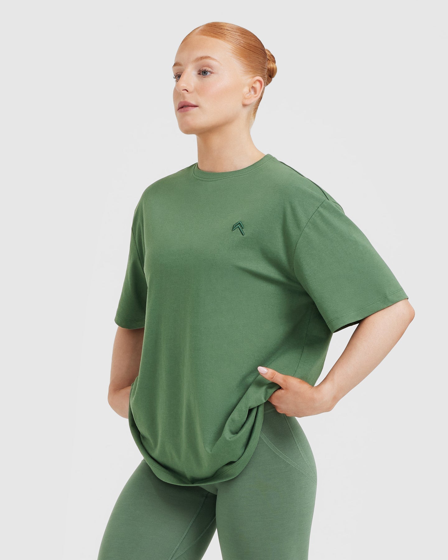Classic Oversized Lightweight T-Shirt | Forest Green - Image 3