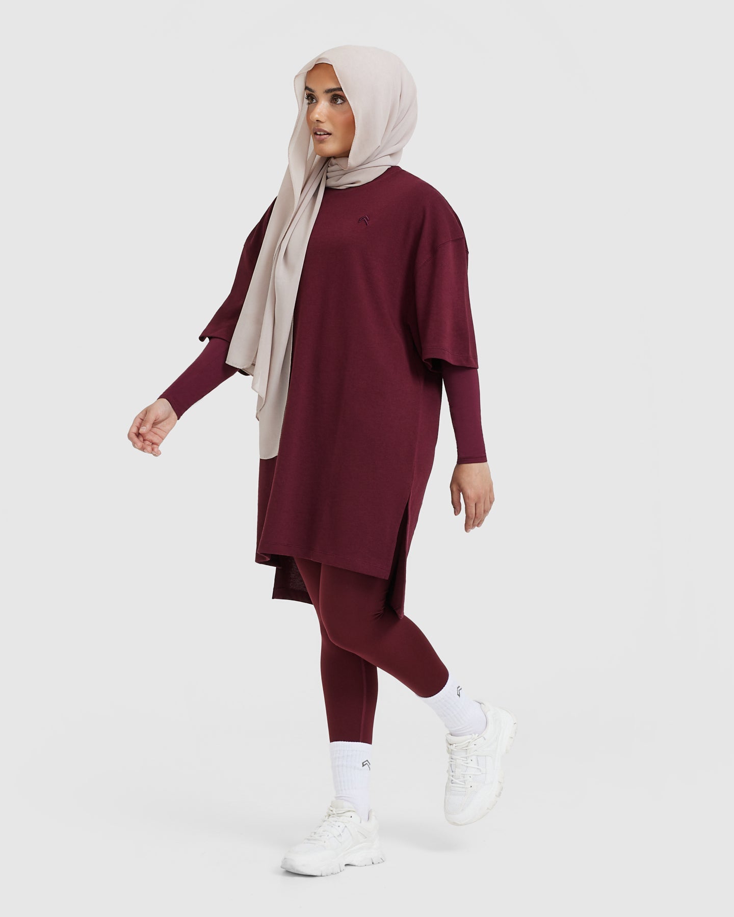 Classic Oversized Longline T-Shirt | Mulled Wine - Image 3