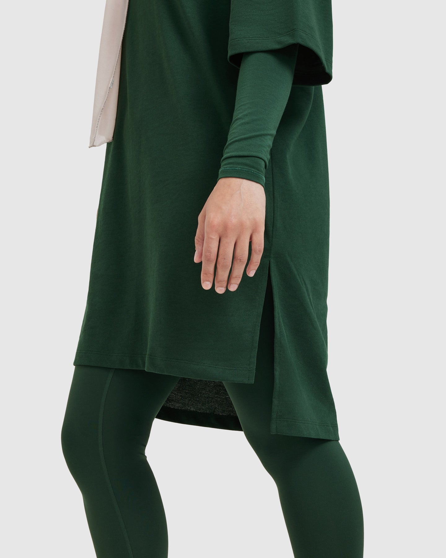 Classic Oversized Longline T-Shirt | Pine Green - Image 5