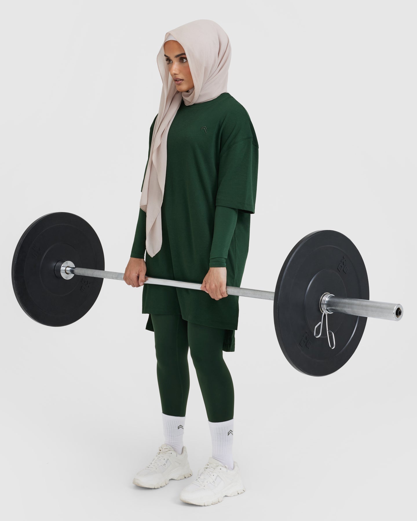 Classic Oversized Longline T-Shirt | Pine Green - Image 6
