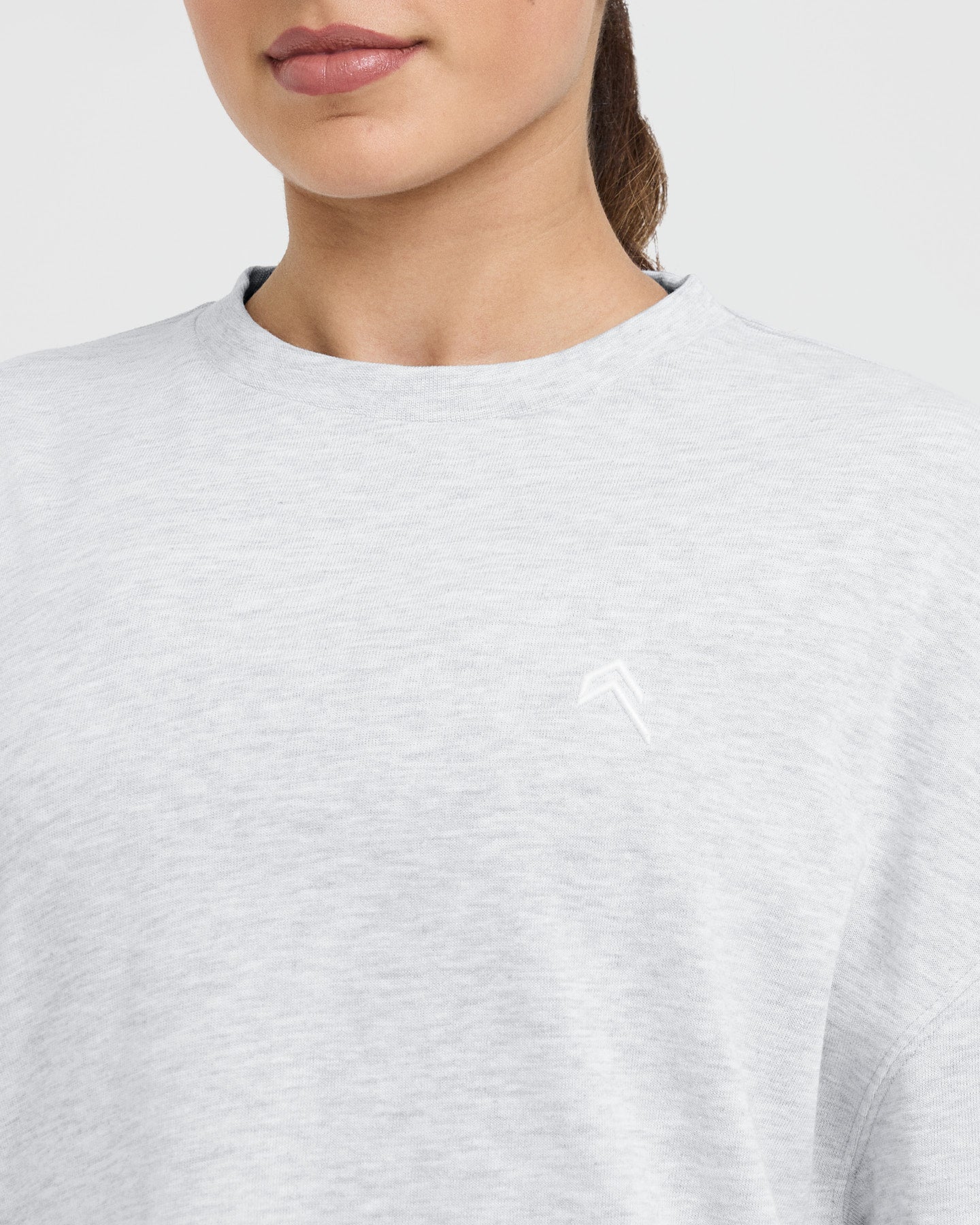 Classic Longline T-Shirt | Light Grey Marl - Image 4