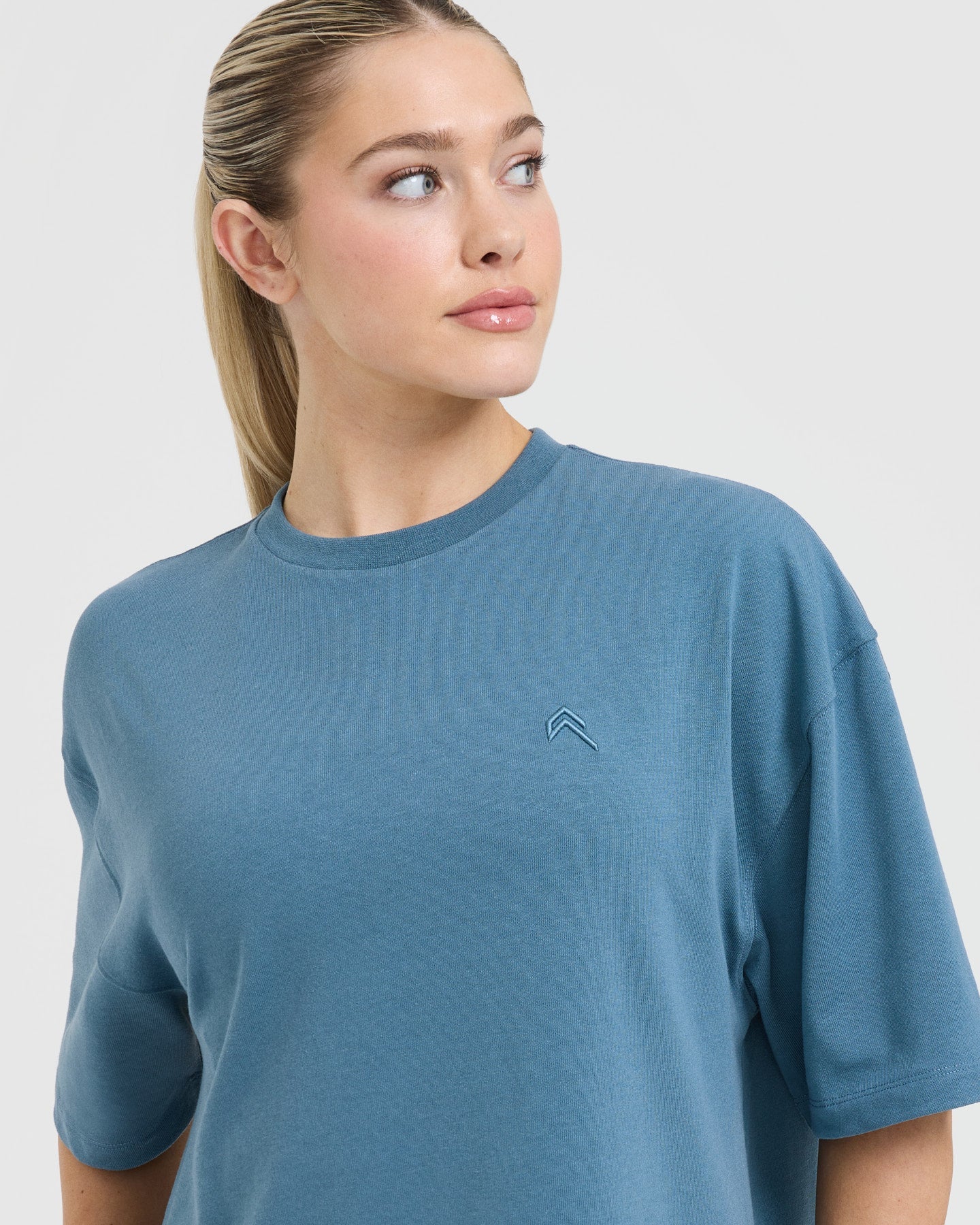 Classic Longline T-Shirt | Moonstone Blue - Image 4