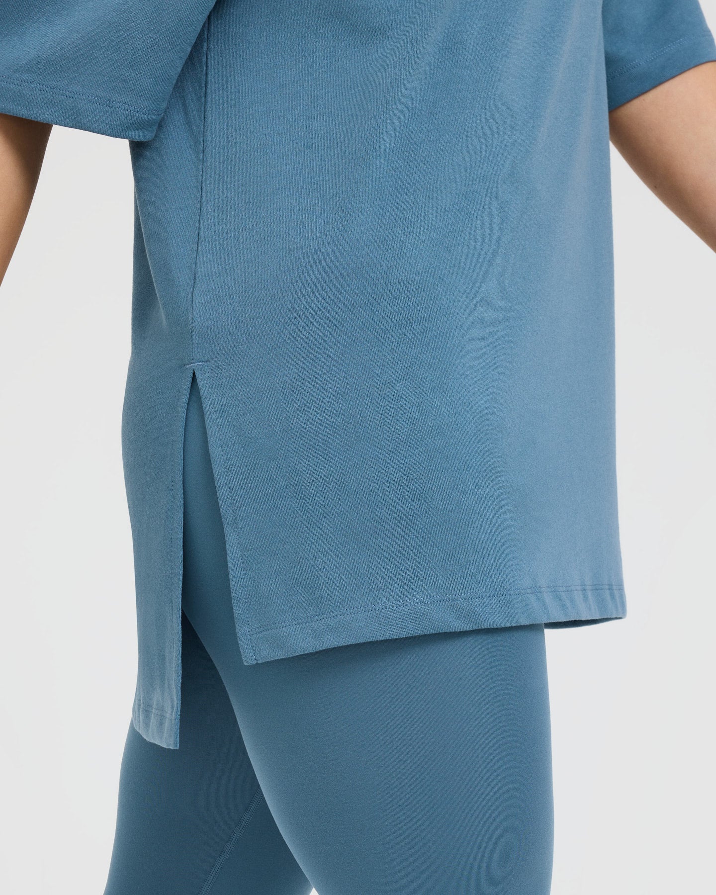 Classic Longline T-Shirt | Moonstone Blue - Image 5