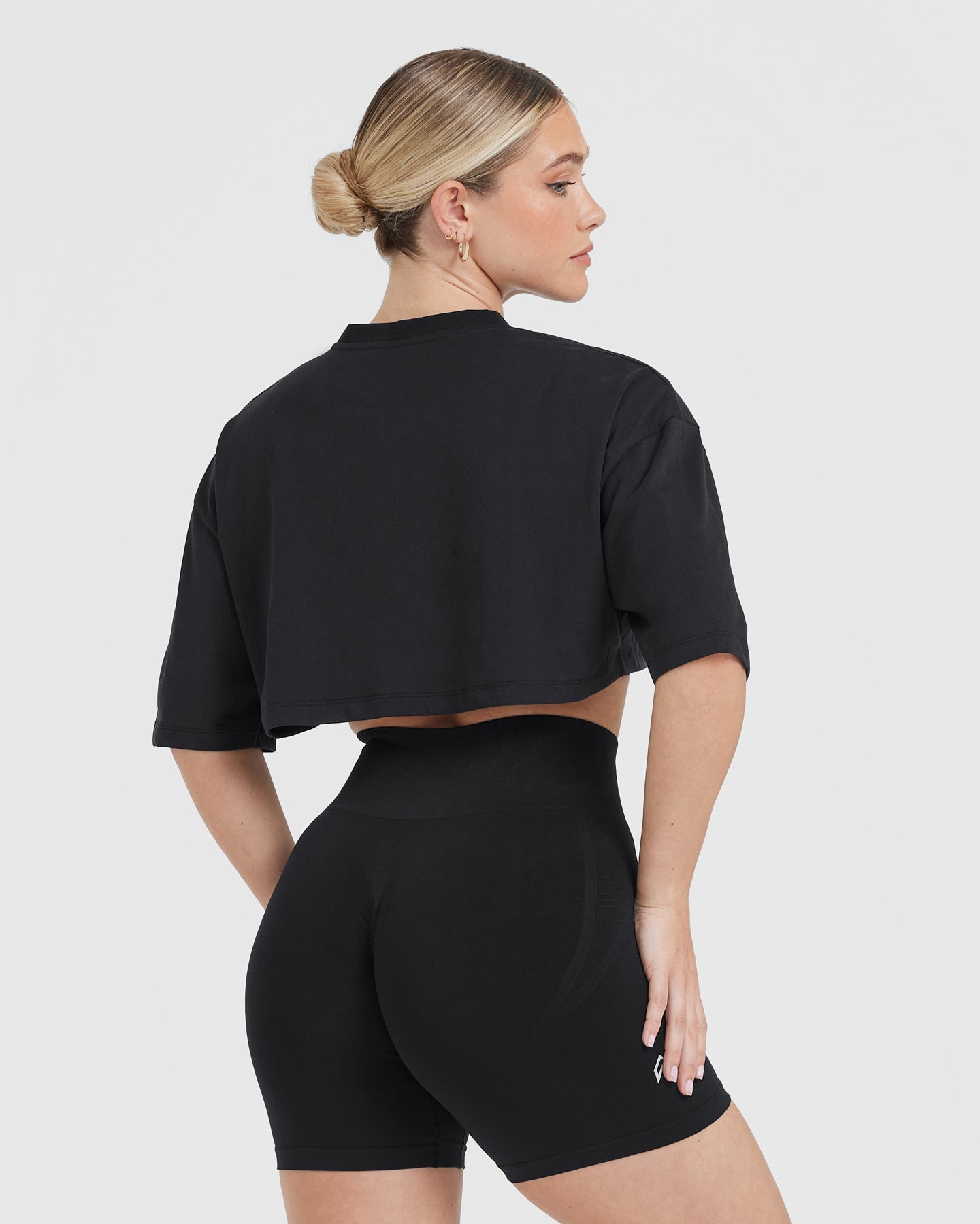 Alternative view of Classic Relaxed Crop Lightweight T-Shirt | Black