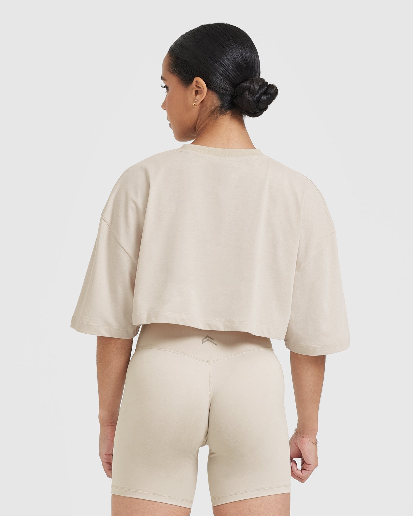 Alternative view of Classic Relaxed Crop Lightweight T-Shirt | Washed Sand