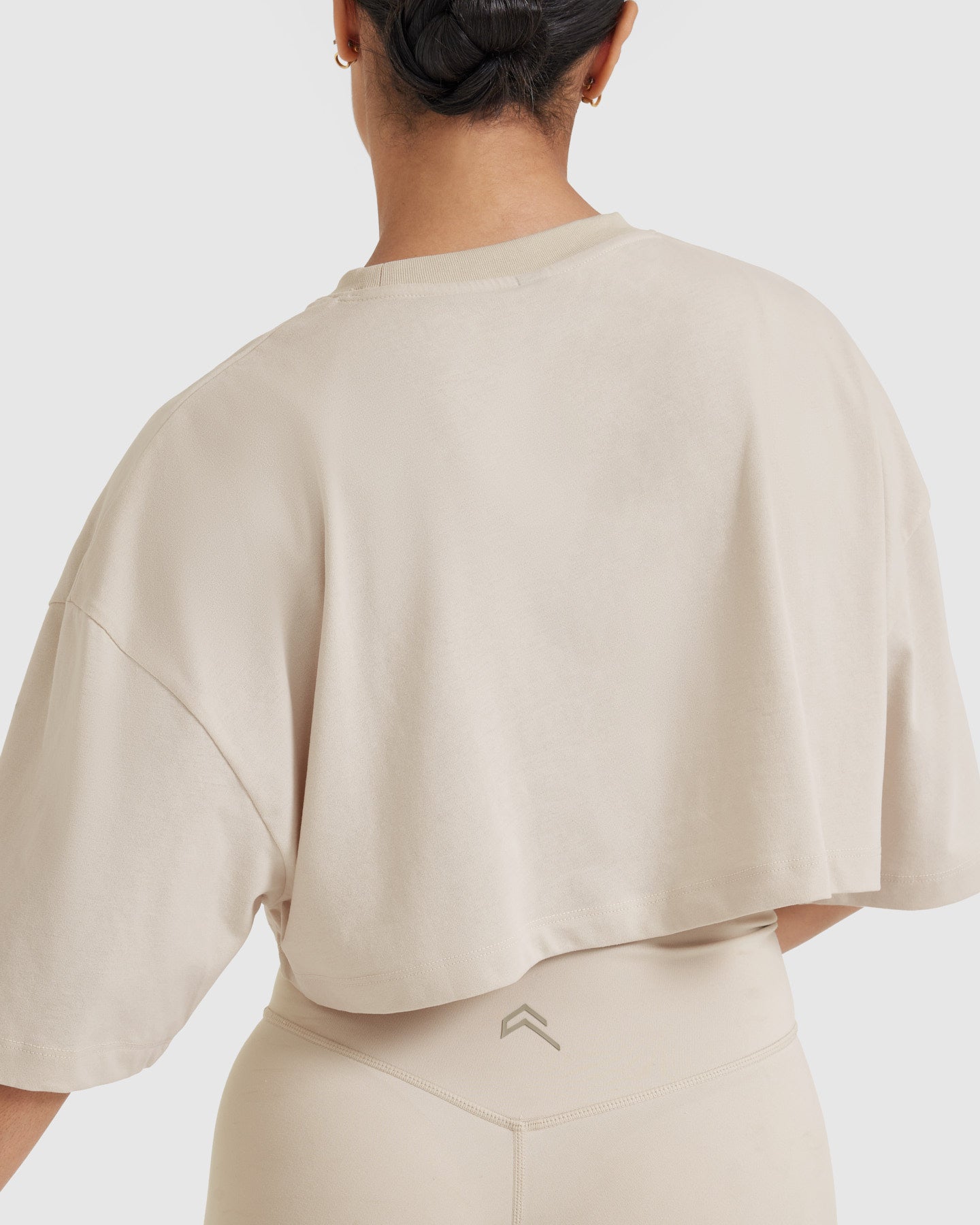 Classic Relaxed Crop Lightweight T-Shirt | Washed Sand - Image 5