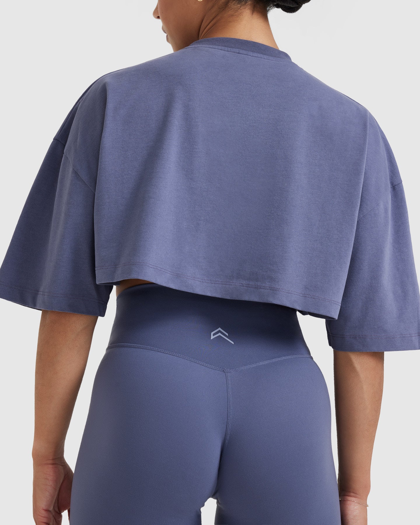 Classic Relaxed Crop Lightweight T-Shirt | Washed Slate Blue - Image 5