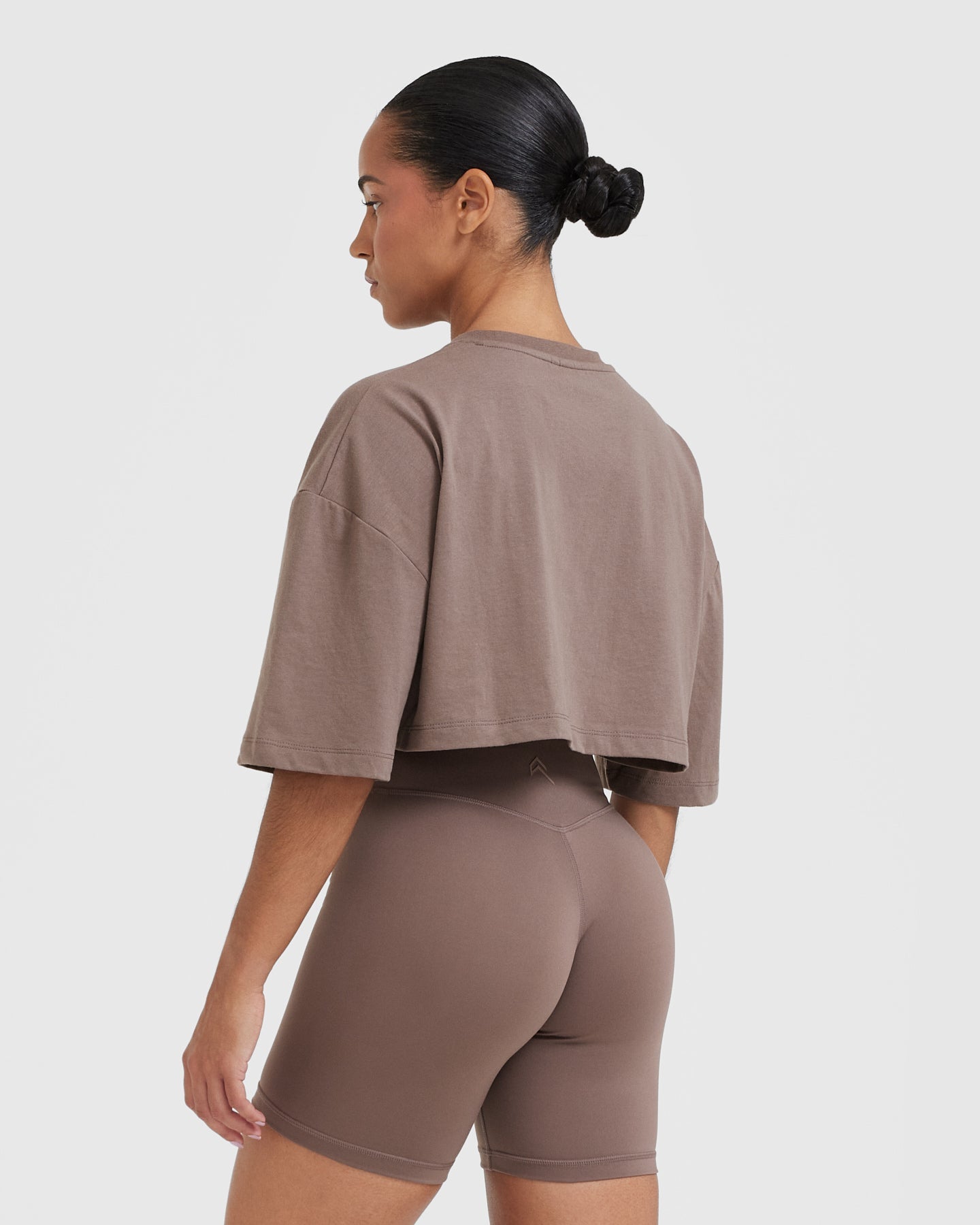 Alternative view of Classic Relaxed Crop Lightweight T-Shirt | Cool Brown