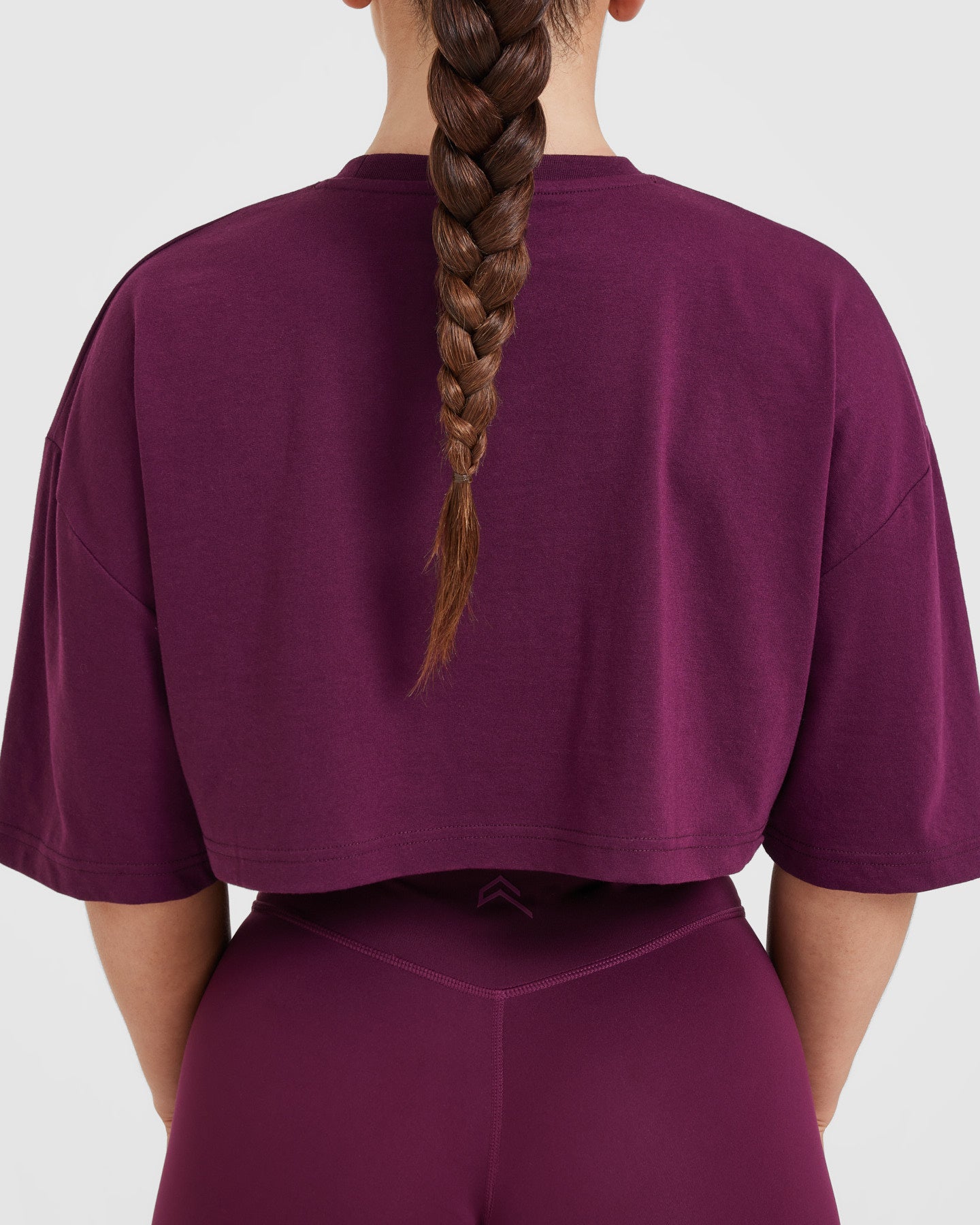 Classic Relaxed Crop Lightweight T-Shirt | Ripe Fig - Image 5