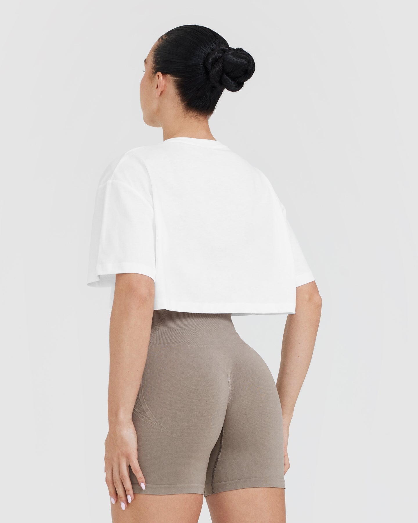 Alternative view of Classic Crop Lightweight T-Shirt | White