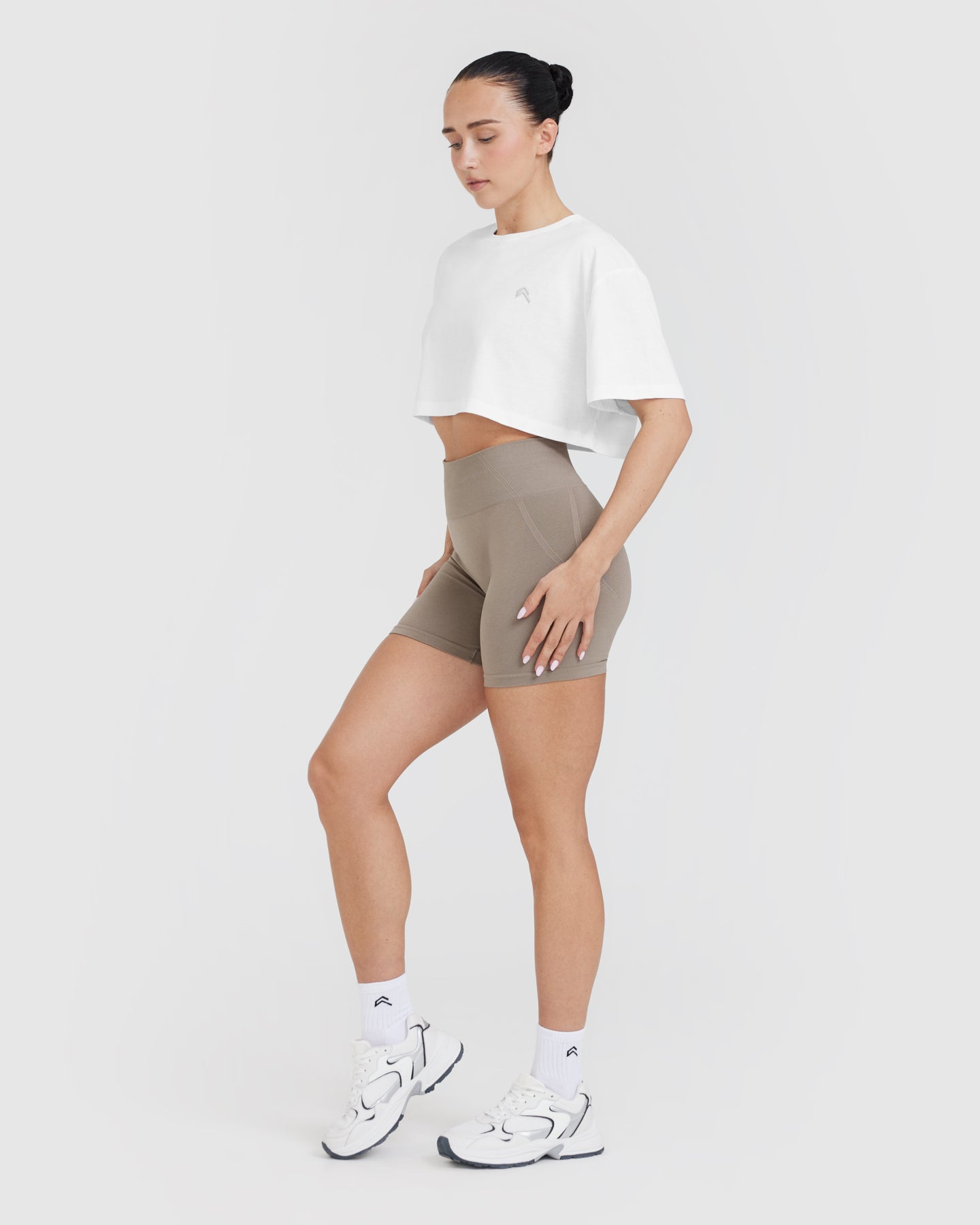 Classic Crop Lightweight T-Shirt | White - Image 3