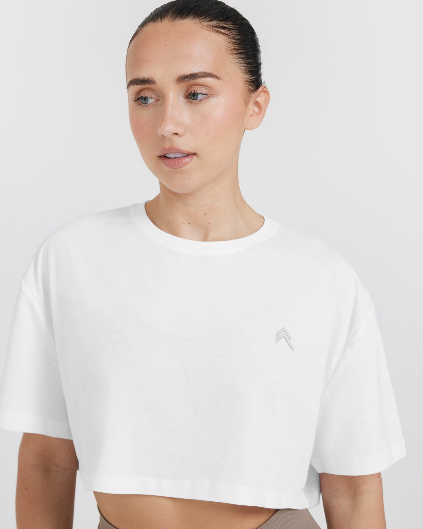 Classic Crop Lightweight T-Shirt | White - Image 4
